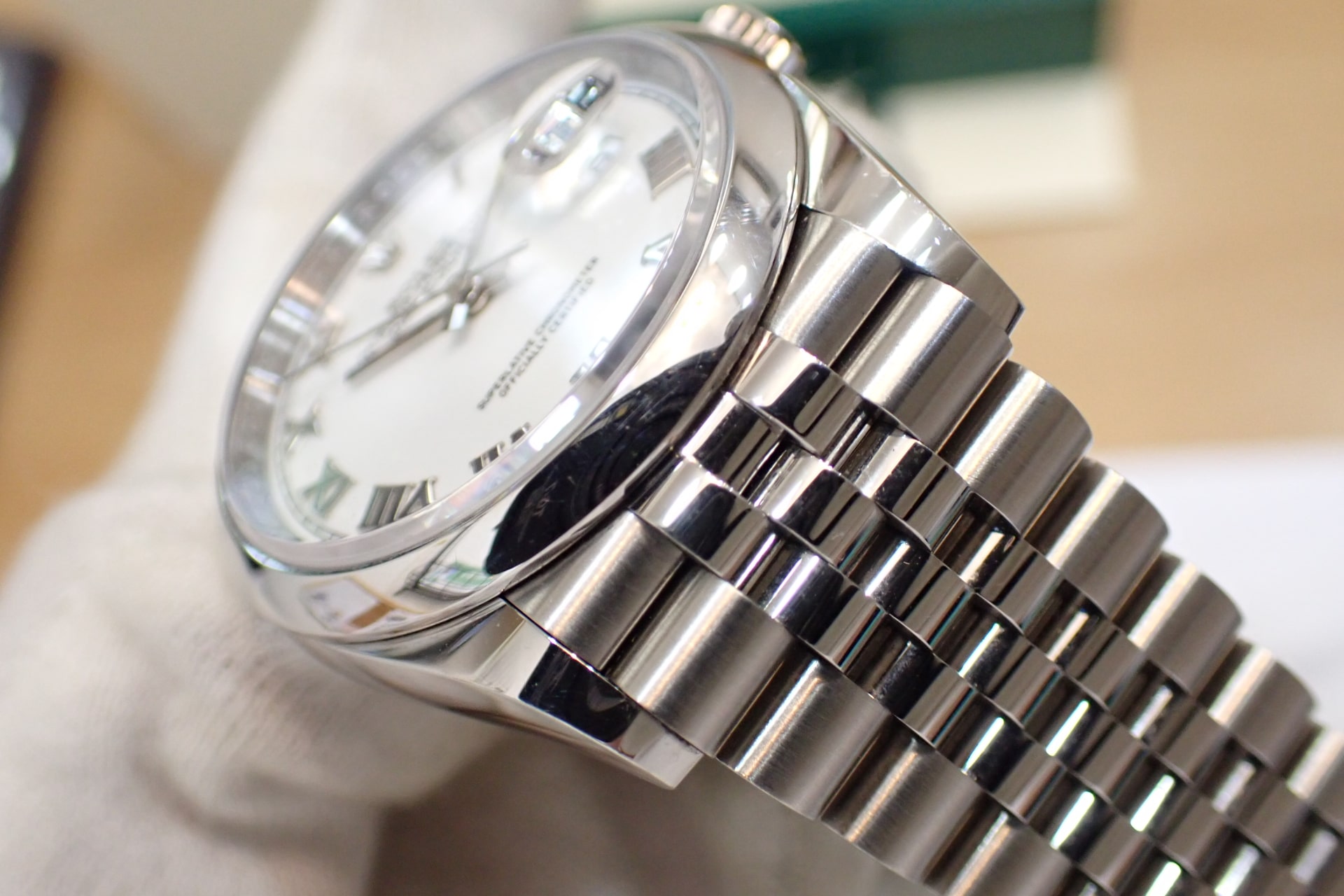 ROLEX/ロレックス オイスターパーペチュアル デイトジャスト36 ホワイトローマン文字盤/ジュビリーブレス Ref.126200