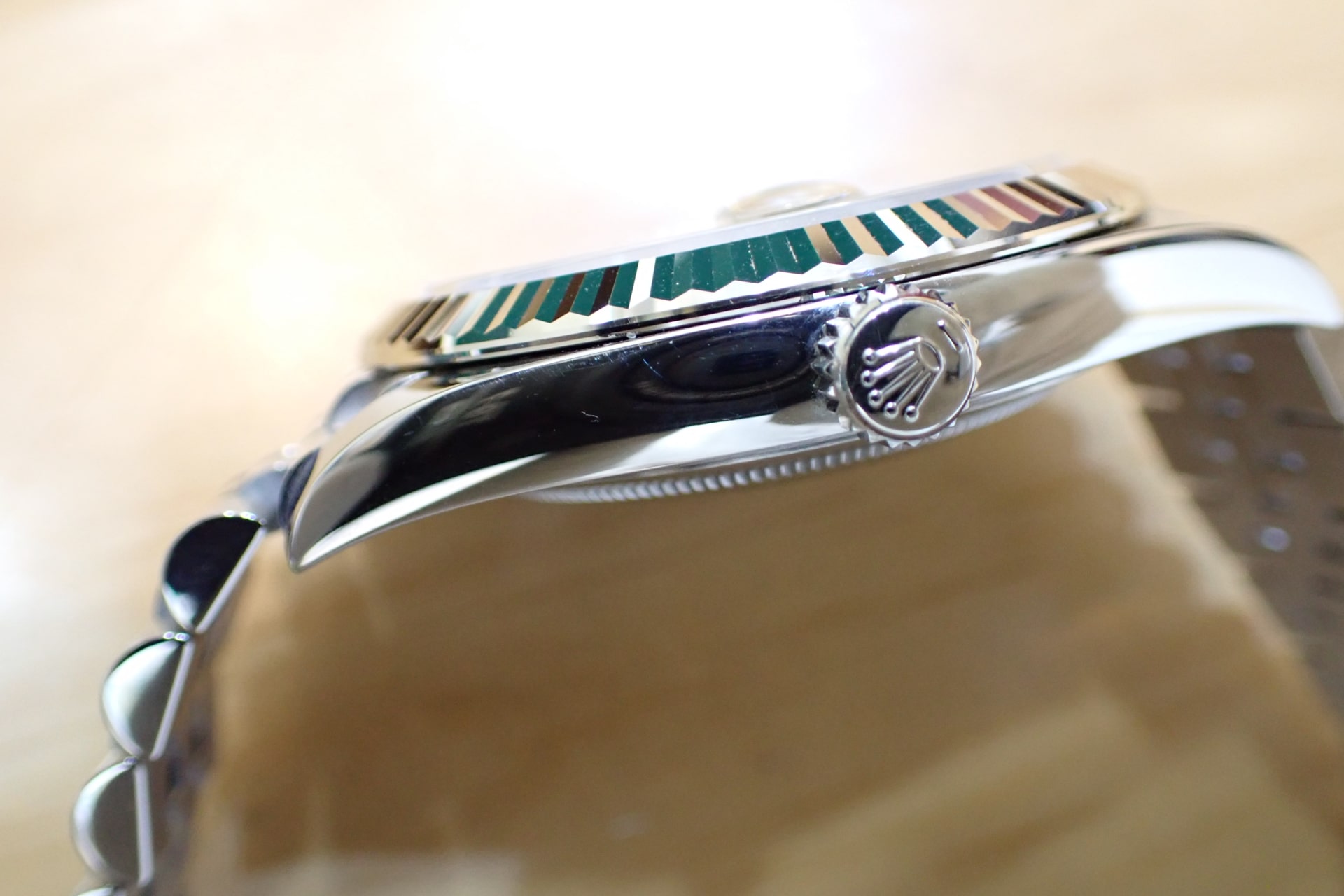 ROLEX/ロレックス デイトジャスト41 Ref.126334 WG/SS ミントグリーン/フルーテッドベゼル ジュビリーブレス 高年式/ノンポリッシュ