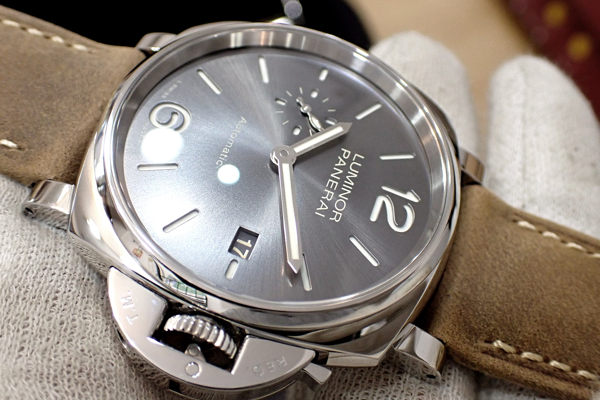 OFFICINE PANERAI/パネライ ルミノール ドゥエ 3デイズ オートマティック アッチャイオ 42MM Ref.PAM00904