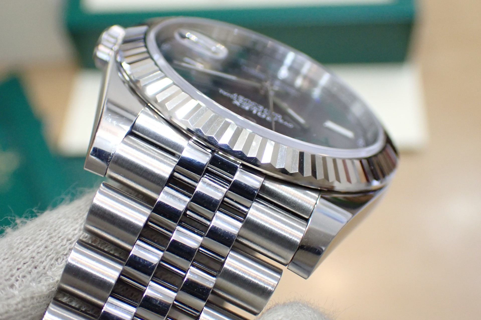 ROLEX/ロレックス デイトジャスト41 Ref.126334 WG/SS スレートローマン/フルーテッドベゼル ジュビリーブレス