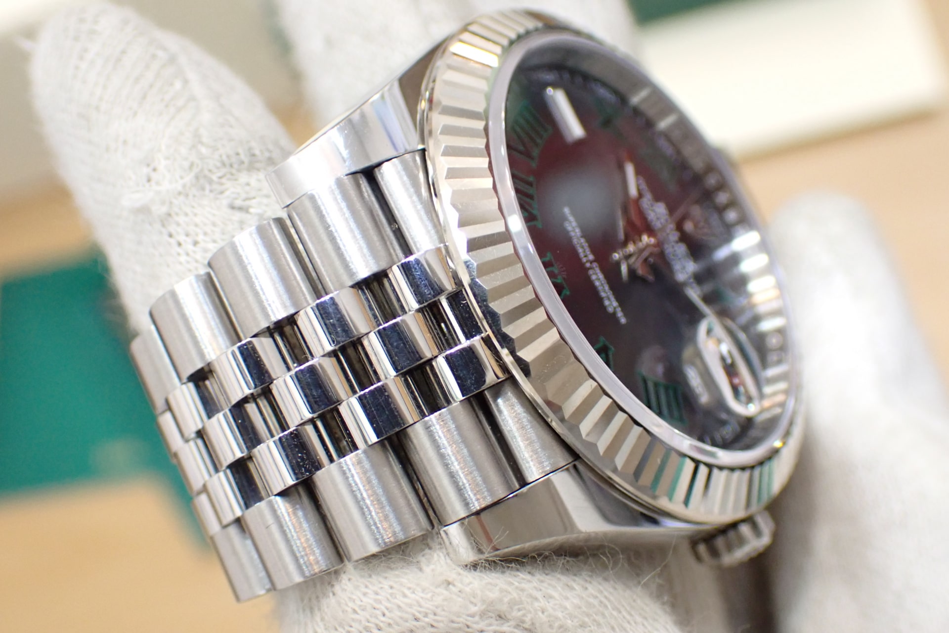 ROLEX/ロレックス デイトジャスト41 Ref.126334 WG/SS スレートローマン/フルーテッドベゼル ジュビリーブレス