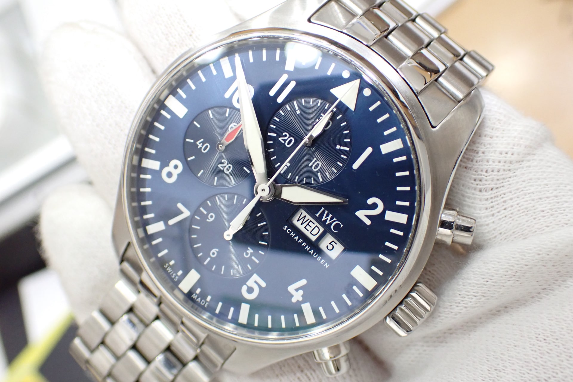 IWC パイロットウォッチ クロノグラフ プティプランス Ref.IW377717 ブルー