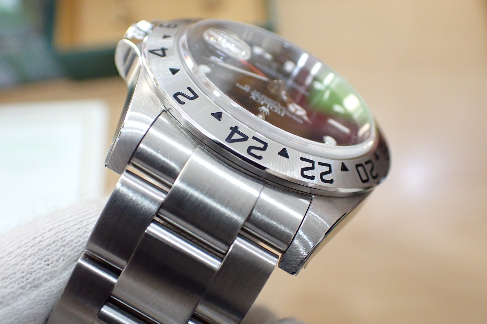 デッドストック ROLEX/ロレックス エクスプローラー2 Ref.16570 K番 黒文字盤/ノンポリッシュ