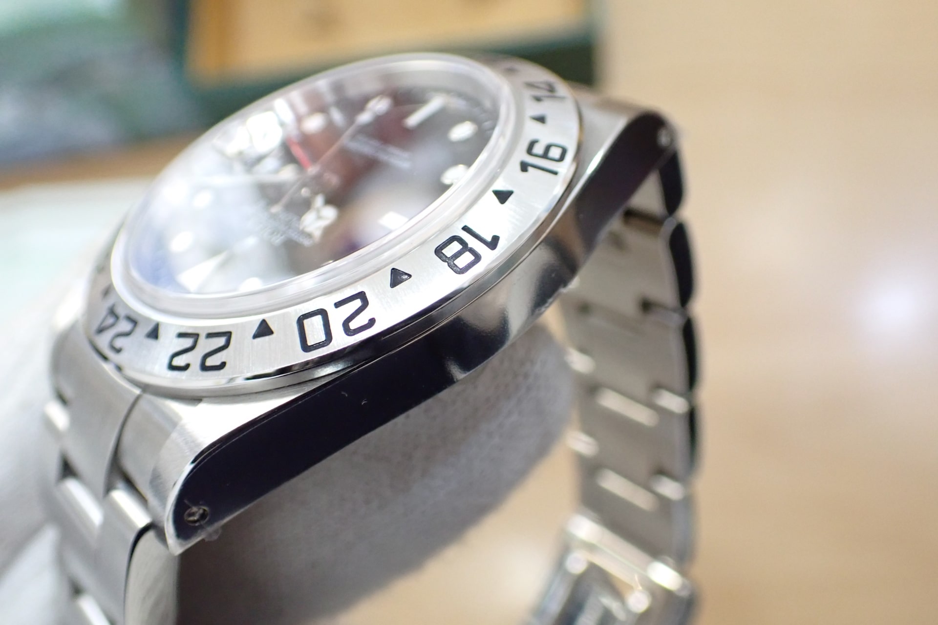 デッドストック ROLEX/ロレックス エクスプローラー2 Ref.16570 K番 黒文字盤/ノンポリッシュ