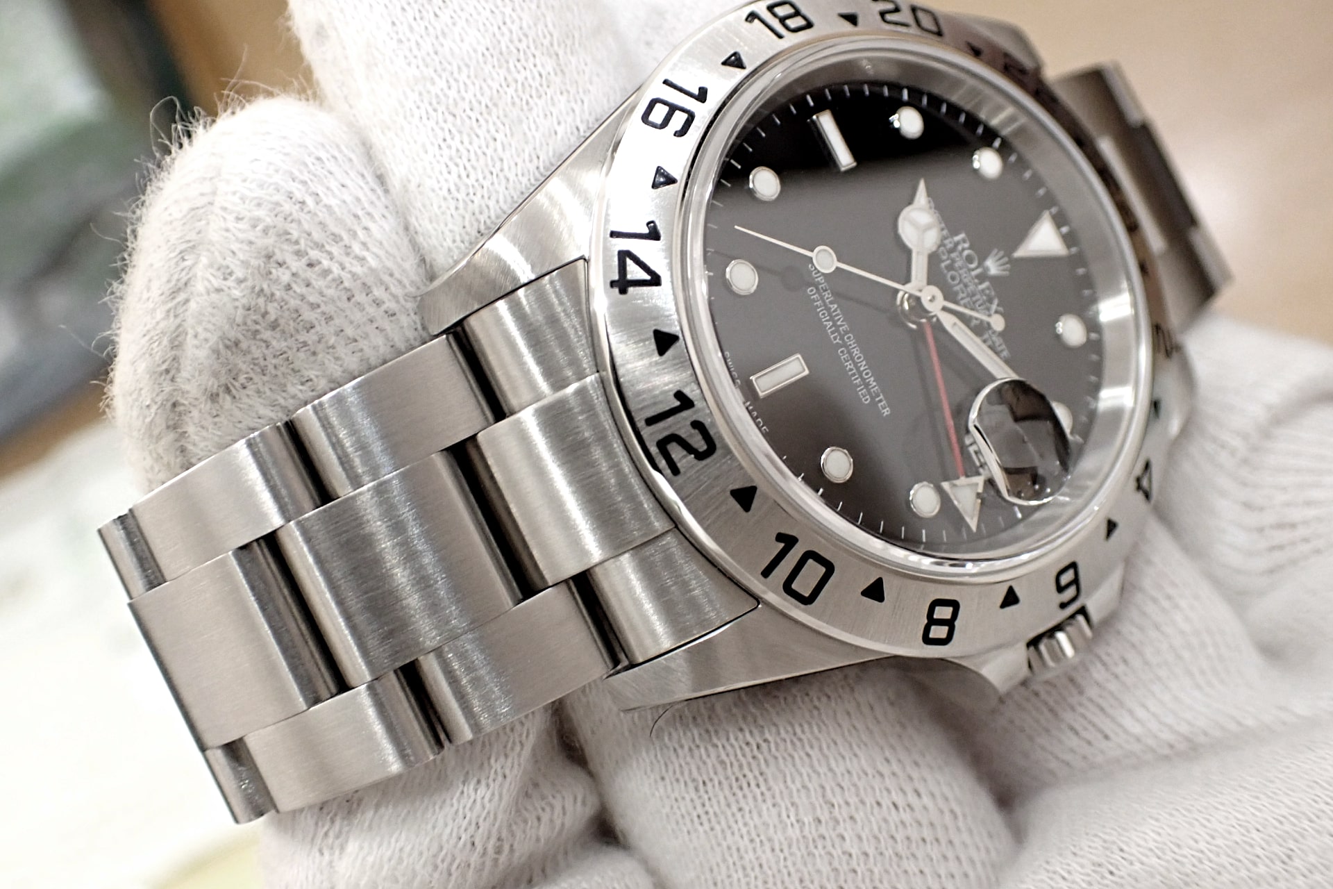 デッドストック ROLEX/ロレックス エクスプローラー2 Ref.16570 K番 黒文字盤/ノンポリッシュ