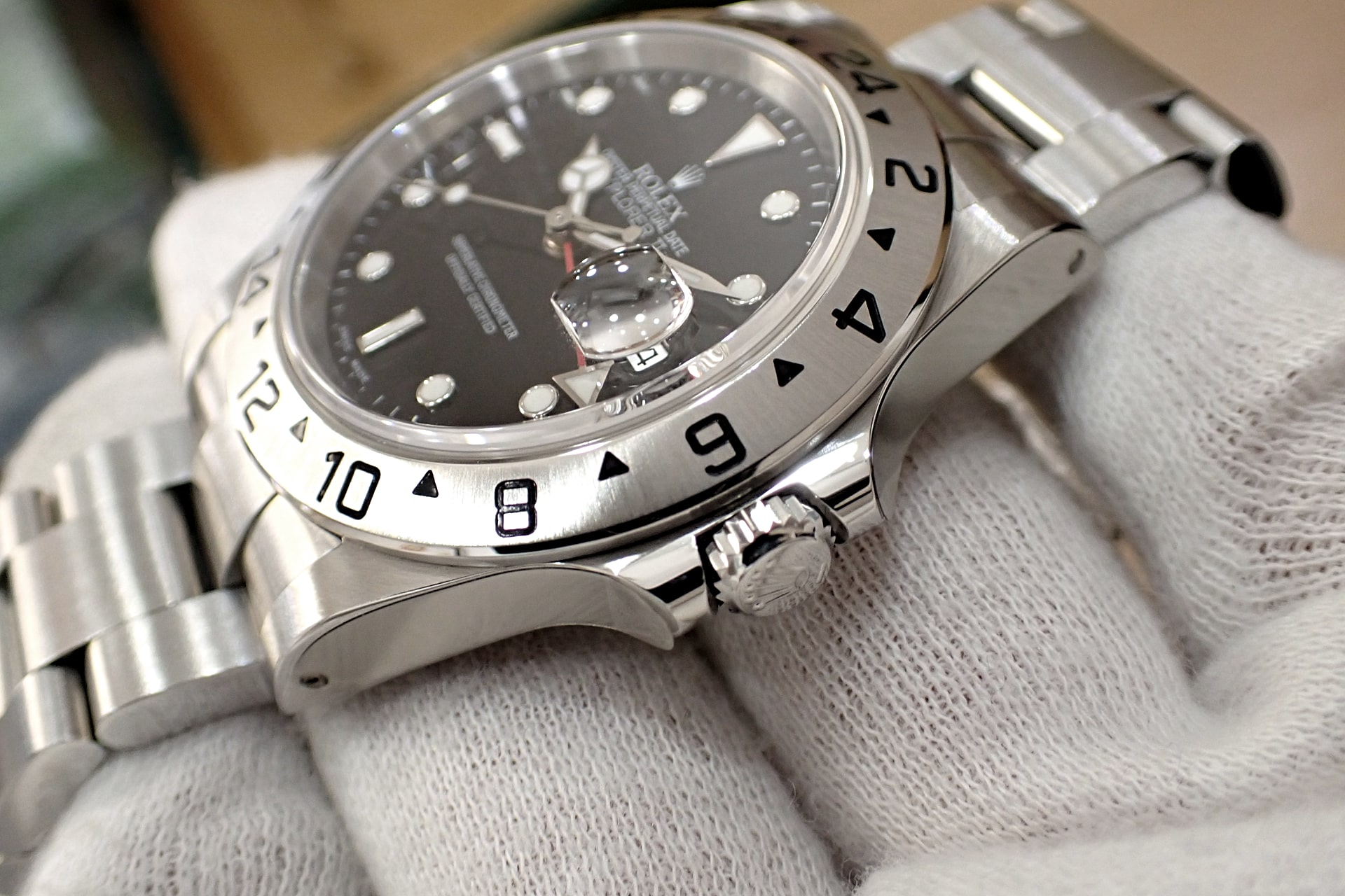 デッドストック ROLEX/ロレックス エクスプローラー2 Ref.16570 K番 黒文字盤/ノンポリッシュ