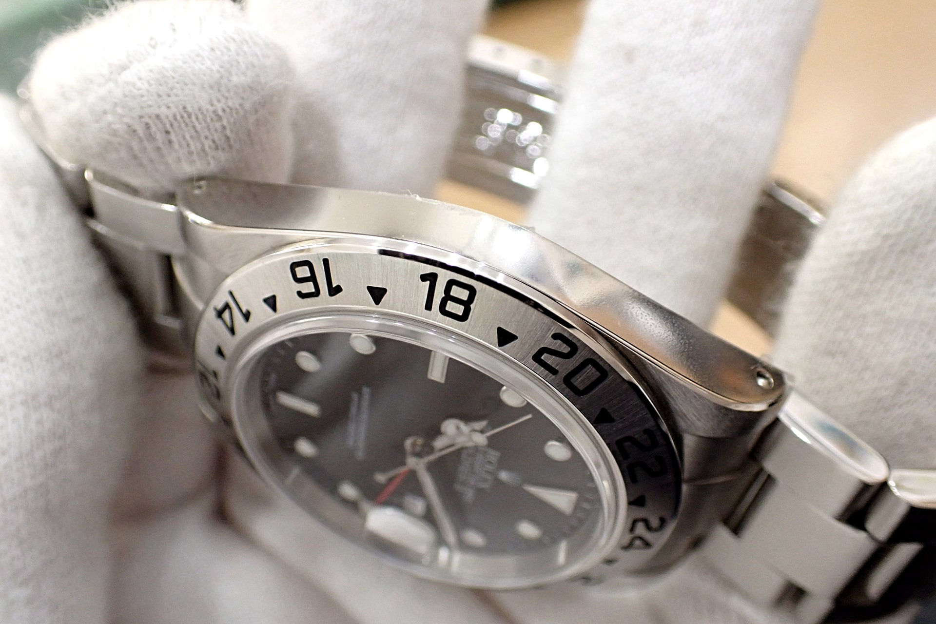 デッドストック ROLEX/ロレックス エクスプローラー2 Ref.16570 K番 黒文字盤/ノンポリッシュ