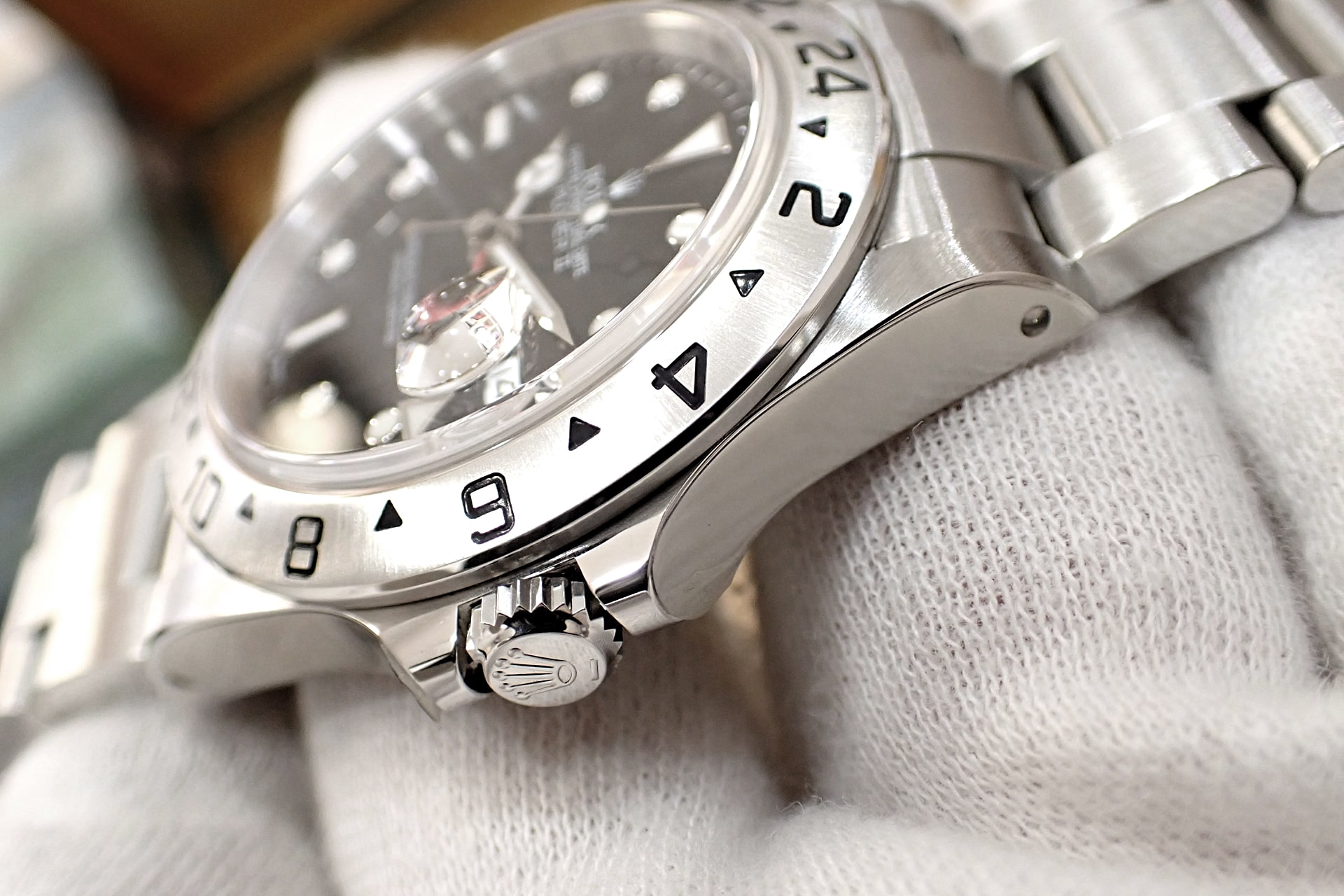 デッドストック ROLEX/ロレックス エクスプローラー2 Ref.16570 K番 黒文字盤/ノンポリッシュ