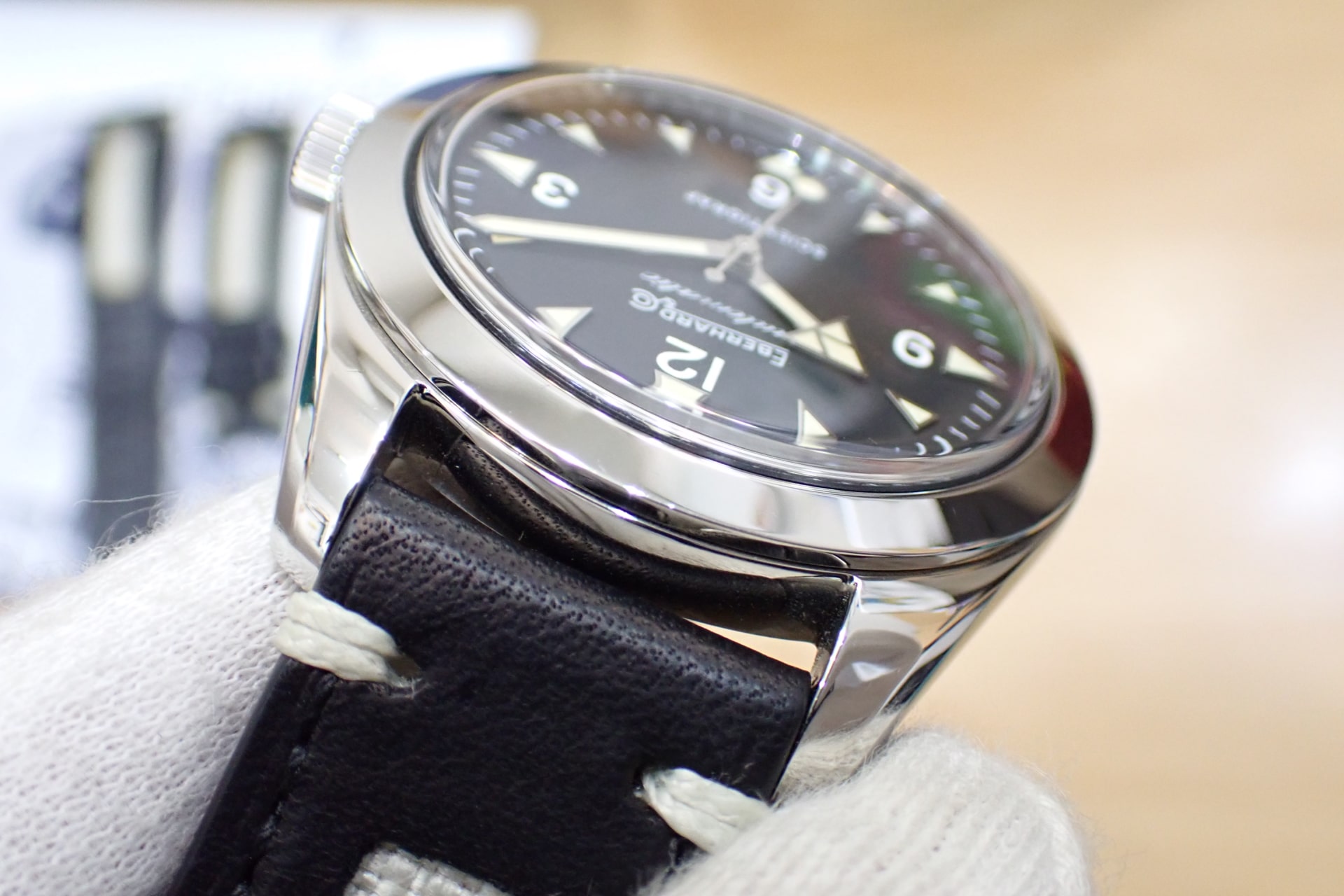 EBERHARD/エベラール サイエンティグラフ Ref.41043.01 CP 黒文字盤 メーカー純正レザーストラップ2本付き