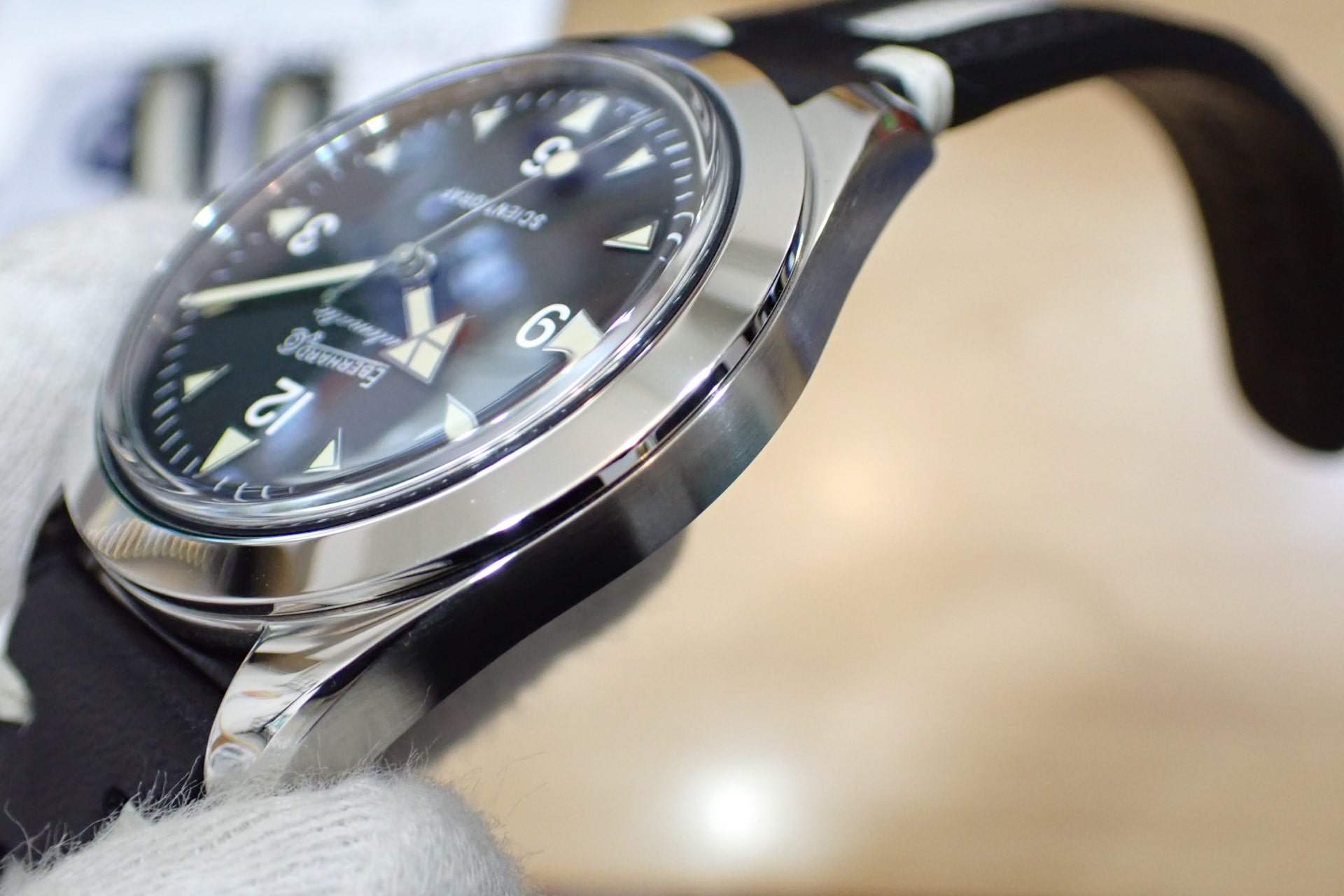 EBERHARD/エベラール サイエンティグラフ Ref.41043.01 CP 黒文字盤 メーカー純正レザーストラップ2本付き