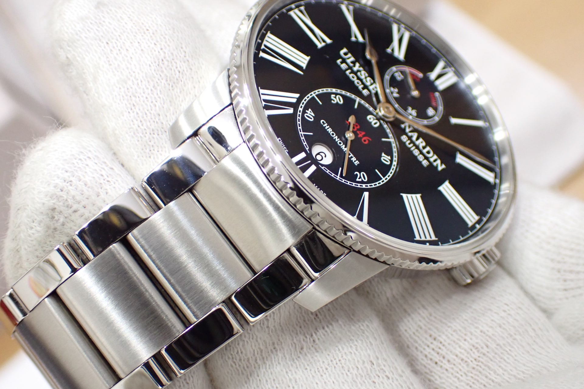 ユリスナルダン/ ULYSSE NARDIN マリーン トルピユール Ref.1183-310/43 ブルー文字盤 ステンレスブレスレットモデル