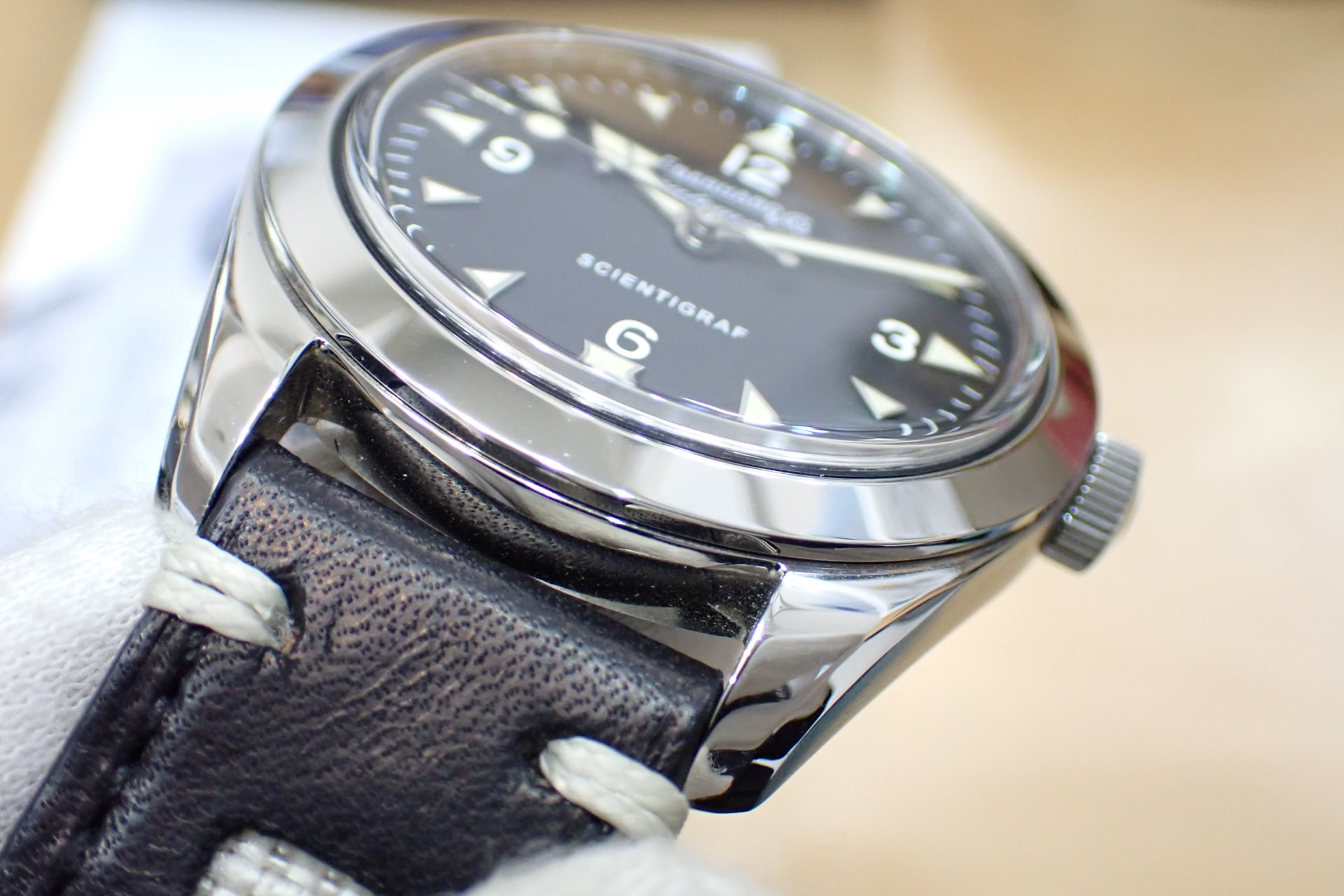 EBERHARD/エベラール サイエンティグラフ Ref.41043.01 CP 黒文字盤 メーカー純正レザーストラップ2本付き