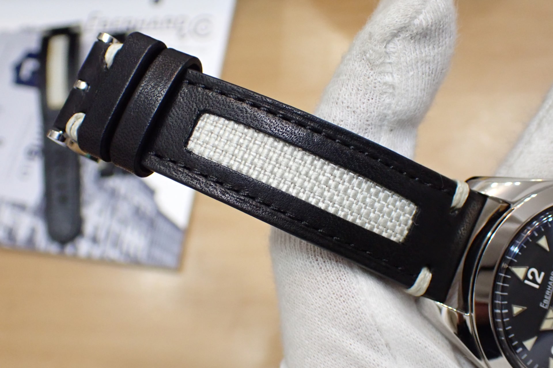 EBERHARD/エベラール サイエンティグラフ Ref.41043.01 CP 黒文字盤 メーカー純正レザーストラップ2本付き