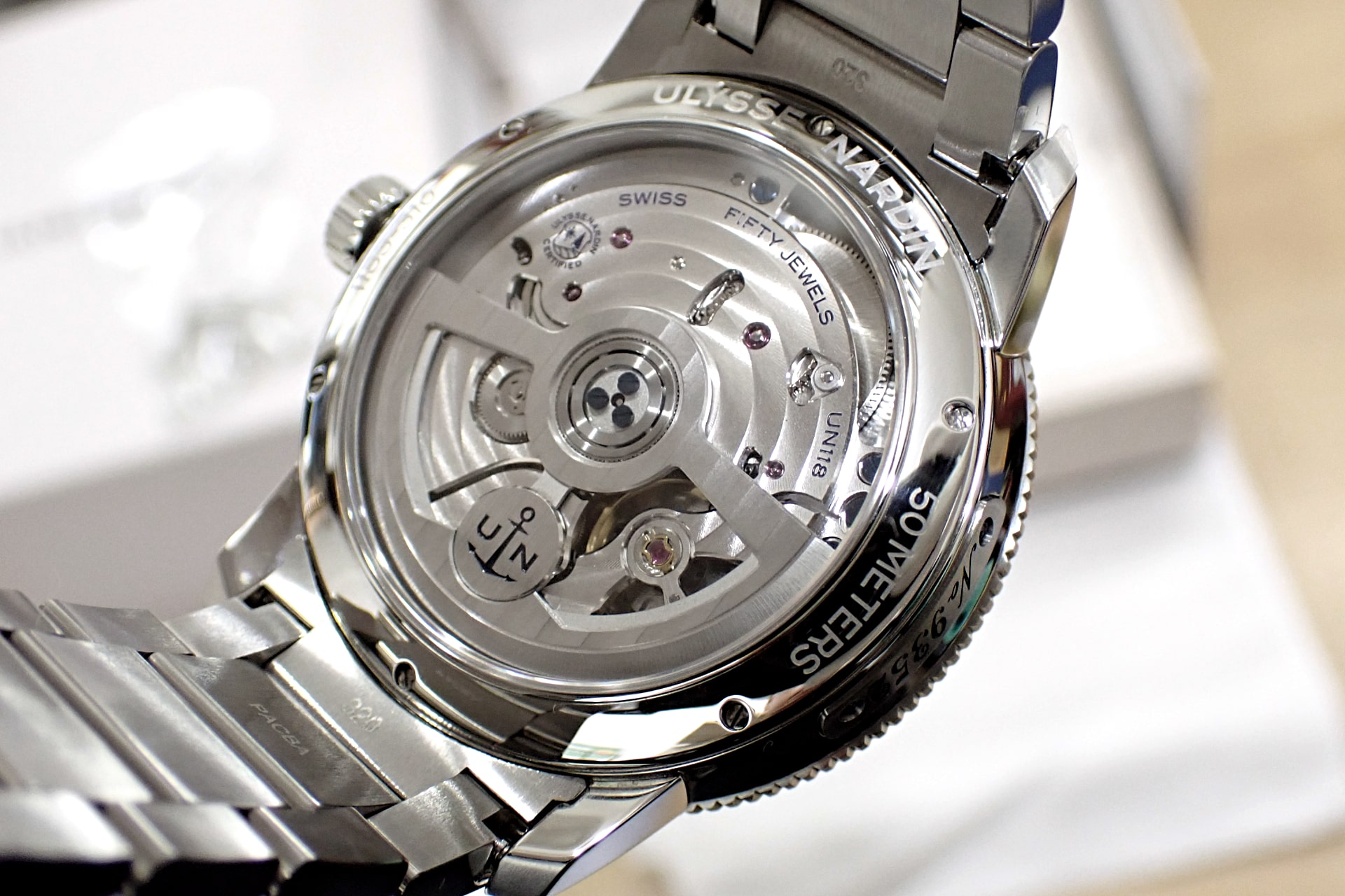 ユリスナルダン/ ULYSSE NARDIN マリーン トルピユール Ref.1183-310/43 ブルー文字盤 ステンレスブレスレットモデル