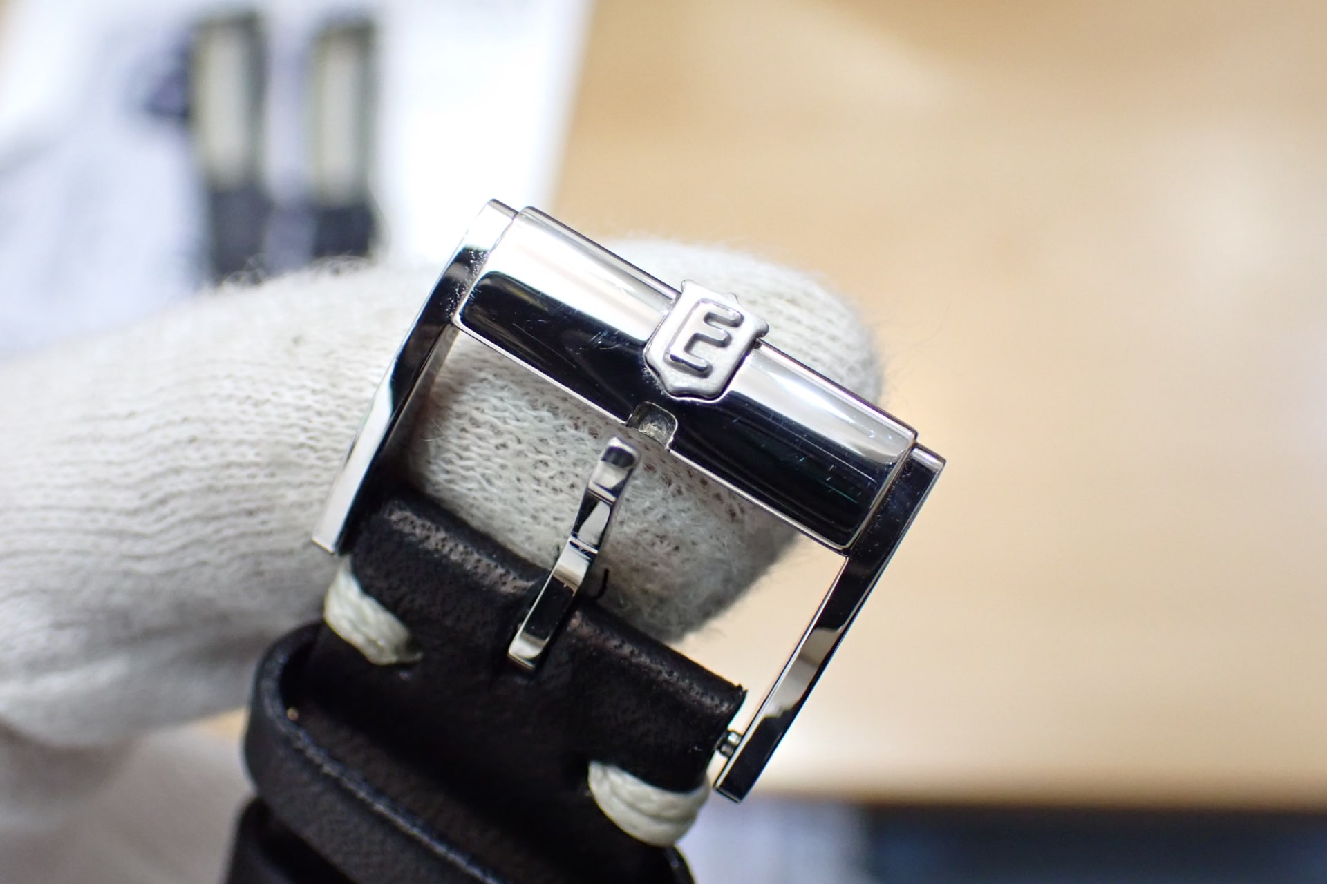 EBERHARD/エベラール サイエンティグラフ Ref.41043.01 CP 黒文字盤 メーカー純正レザーストラップ2本付き