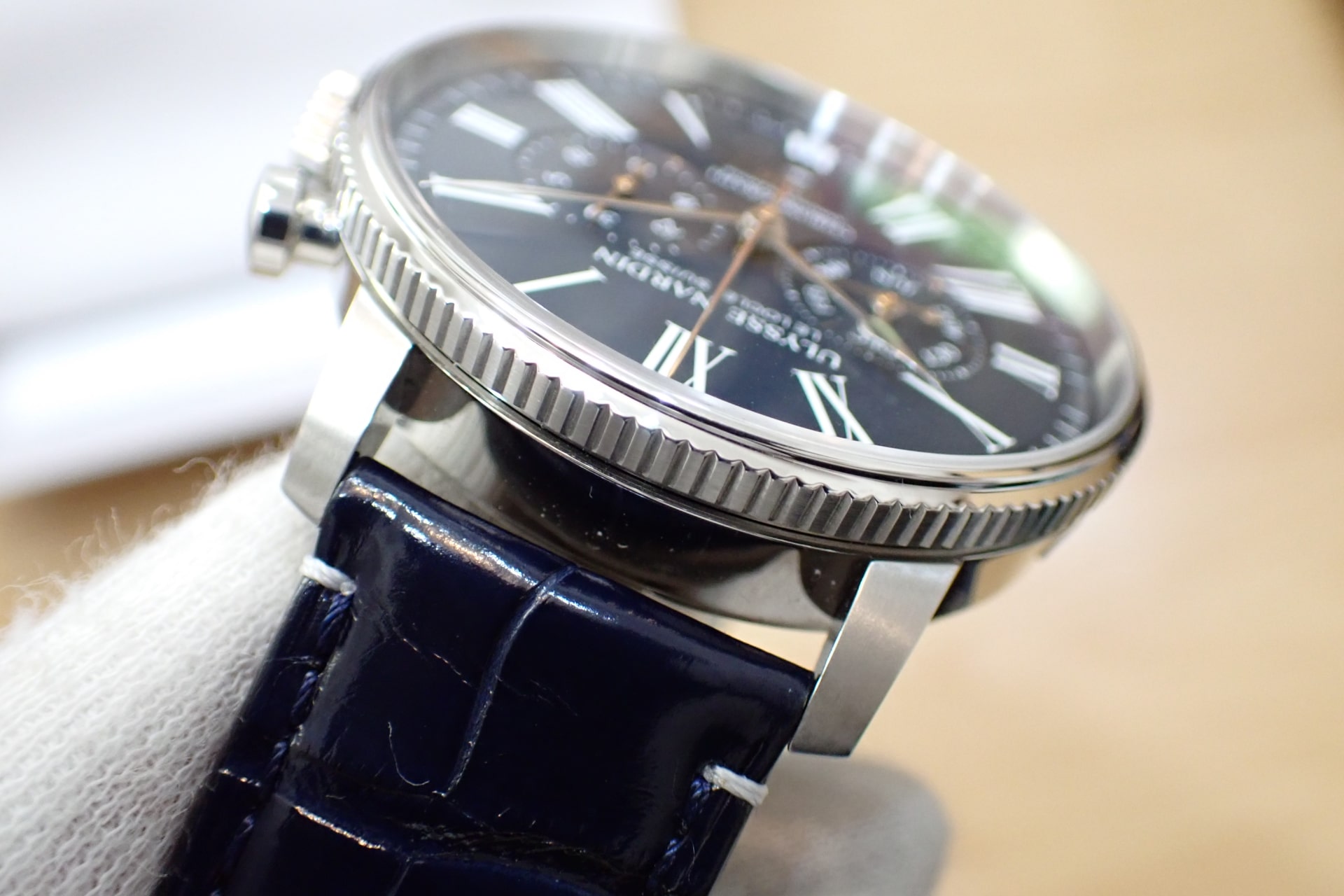 ULYSSE NARDIN/ユリスナルダン マリーン トルピユール アニュアルカレンダー クロノグラフ 限定300本 Ref.1533-320LE-3A-175/1A