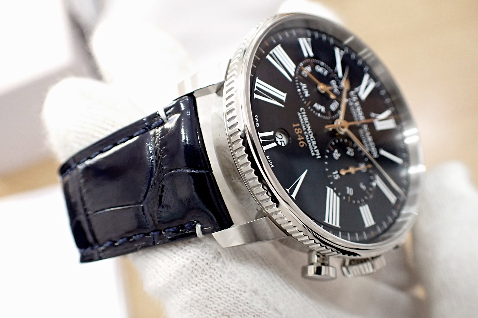 ULYSSE NARDIN/ユリスナルダン マリーン トルピユール アニュアルカレンダー クロノグラフ 限定300本 Ref.1533-320LE-3A-175/1A