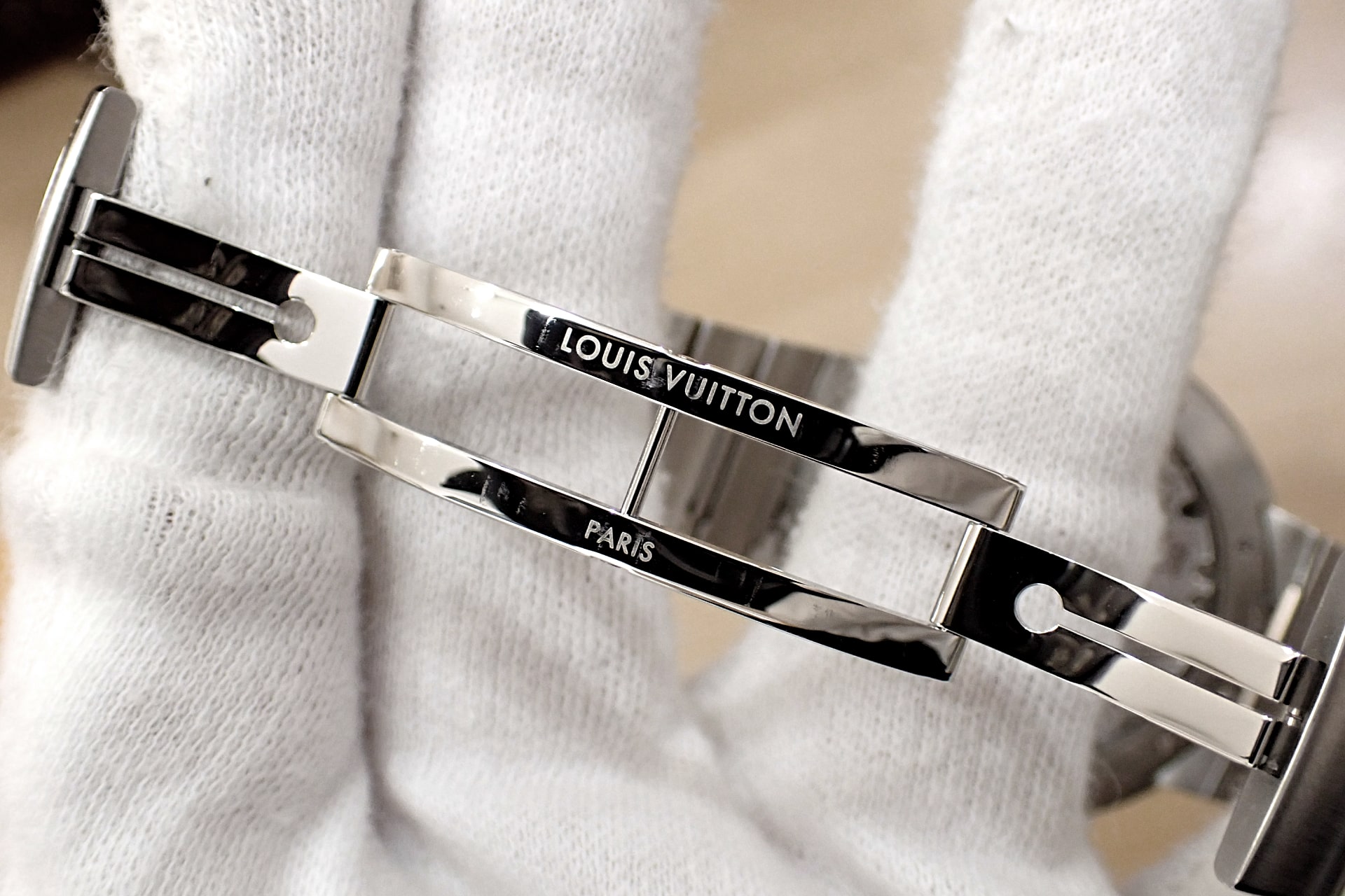 LOUIS VUITTON/ルイヴィトン タンブール オートマティック ステンレススティール Ref.W1ST20 ブルー文字盤