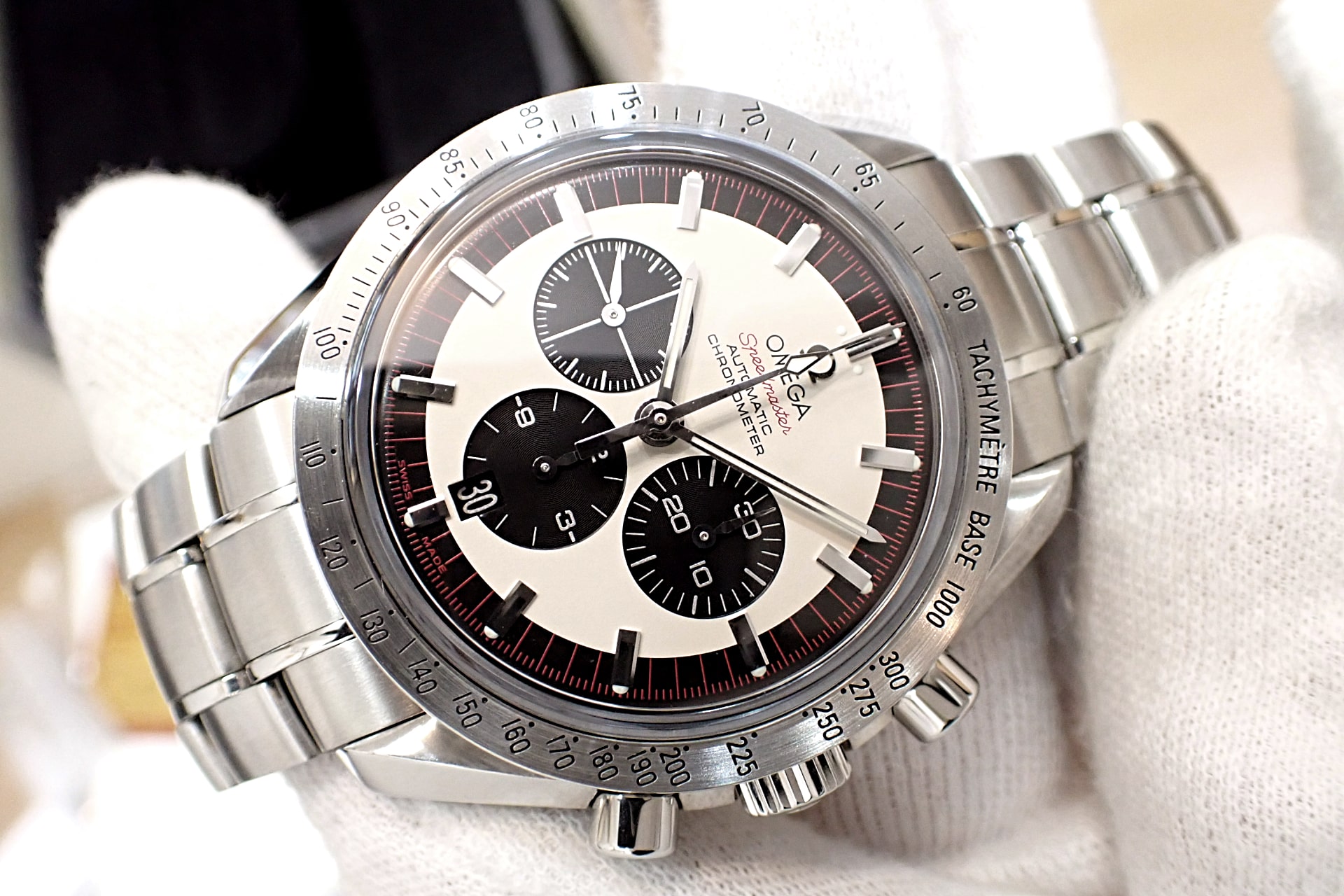 OMEGA/オメガ Ref.3559.32.00 レーシング M.シューマッハ 世界6000本限定 ホワイトダイヤル