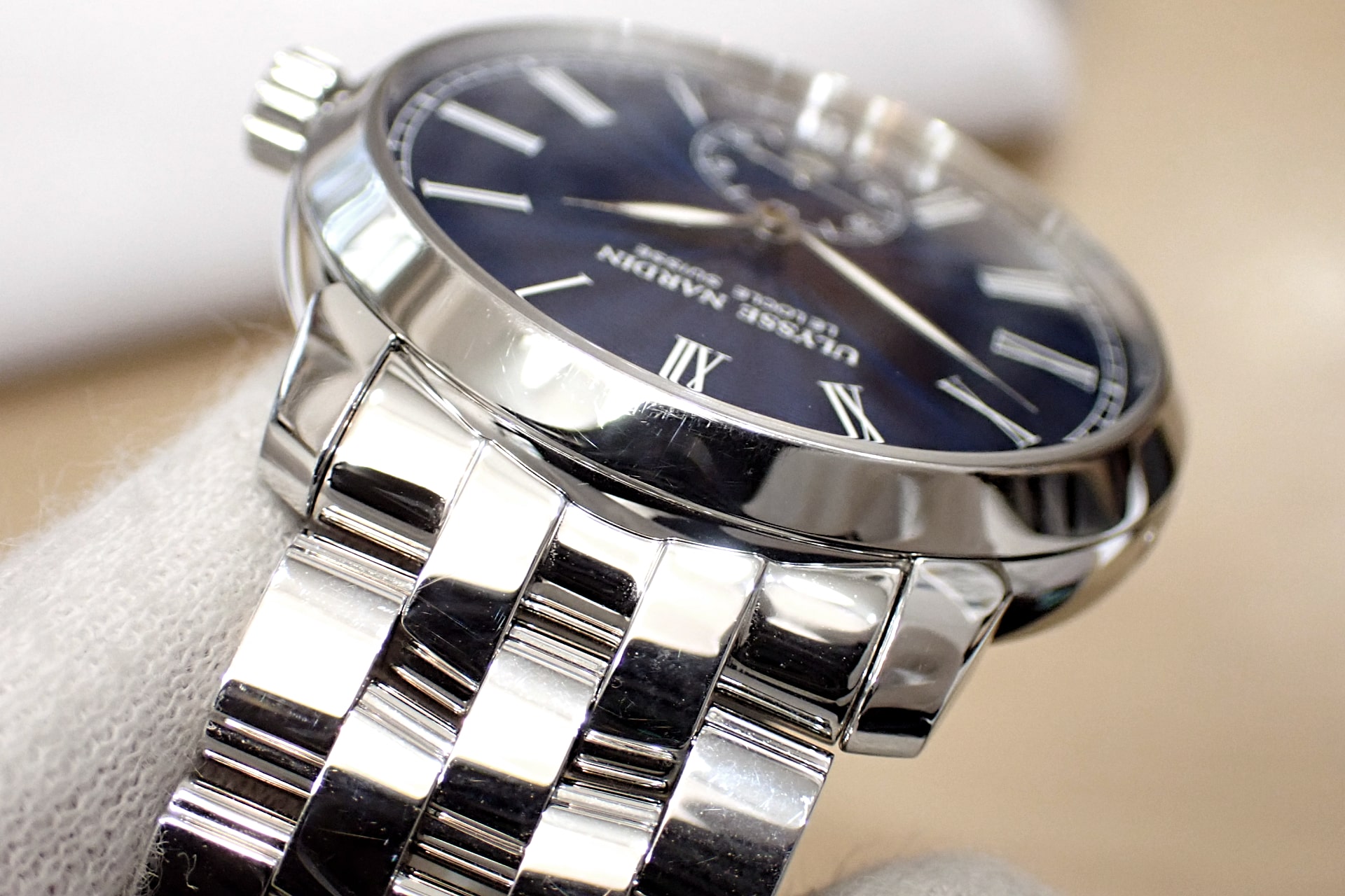 ULYSSE NARDIN/ユリスナルダン クラシコ エナメル文字盤 ブルー Ref.3203-136/E3