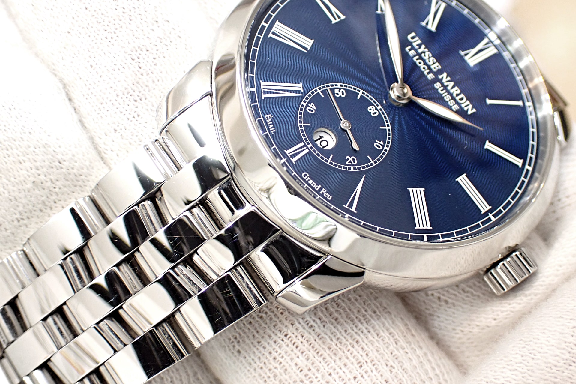 ULYSSE NARDIN/ユリスナルダン クラシコ エナメル文字盤 ブルー Ref.3203-136/E3