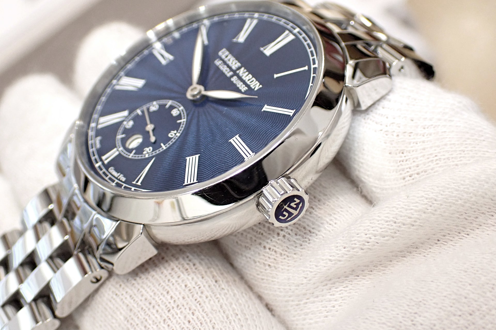 ULYSSE NARDIN/ユリスナルダン クラシコ エナメル文字盤 ブルー Ref.3203-136/E3