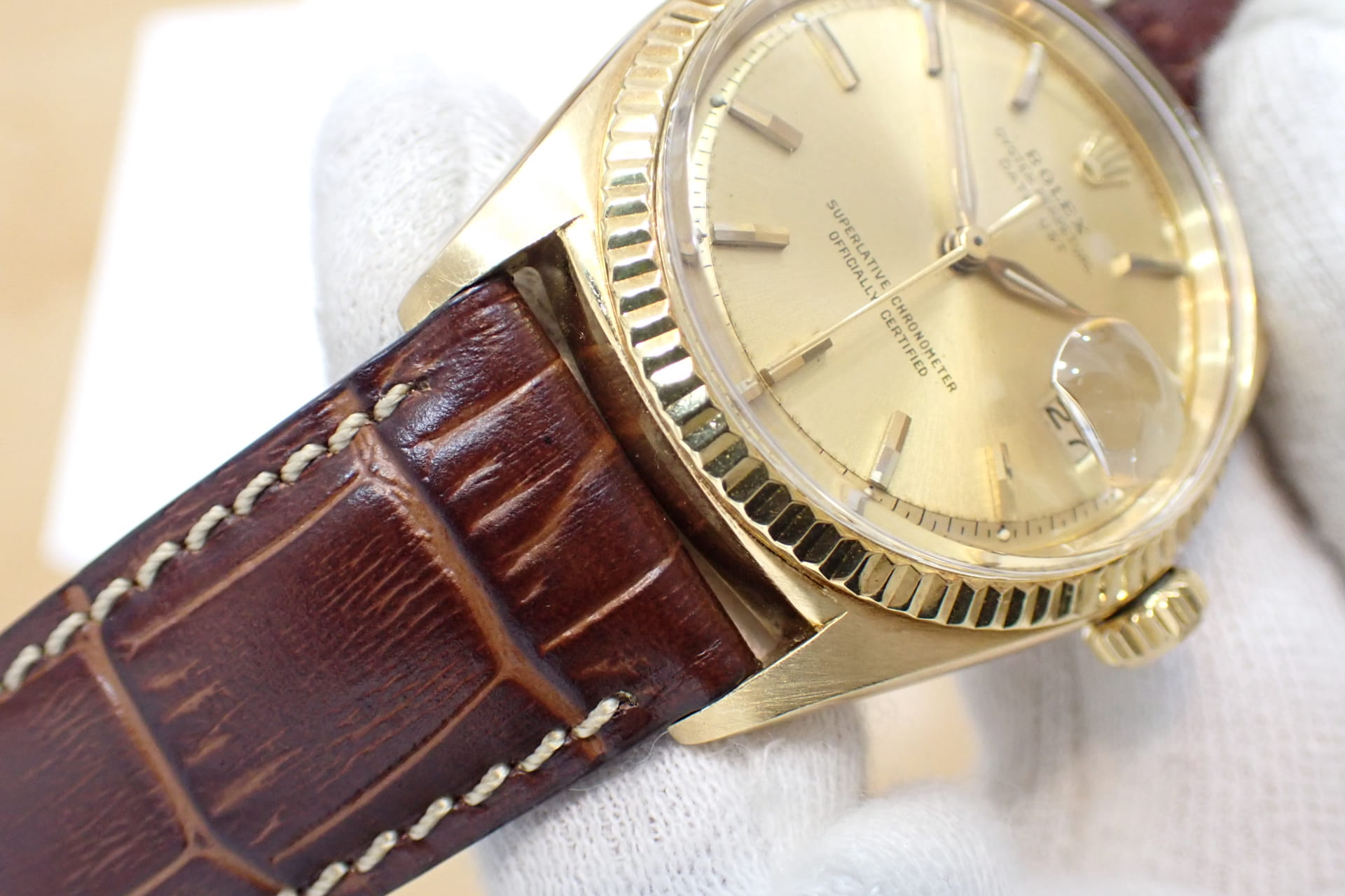 ROLEX/ロレックス デイトジャスト アルファ針 Ref.1601 K18YG