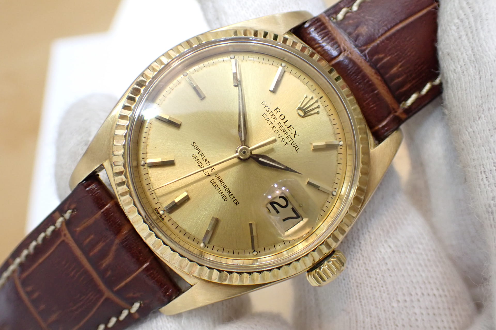 ROLEX/ロレックス デイトジャスト アルファ針 Ref.1601 K18YG