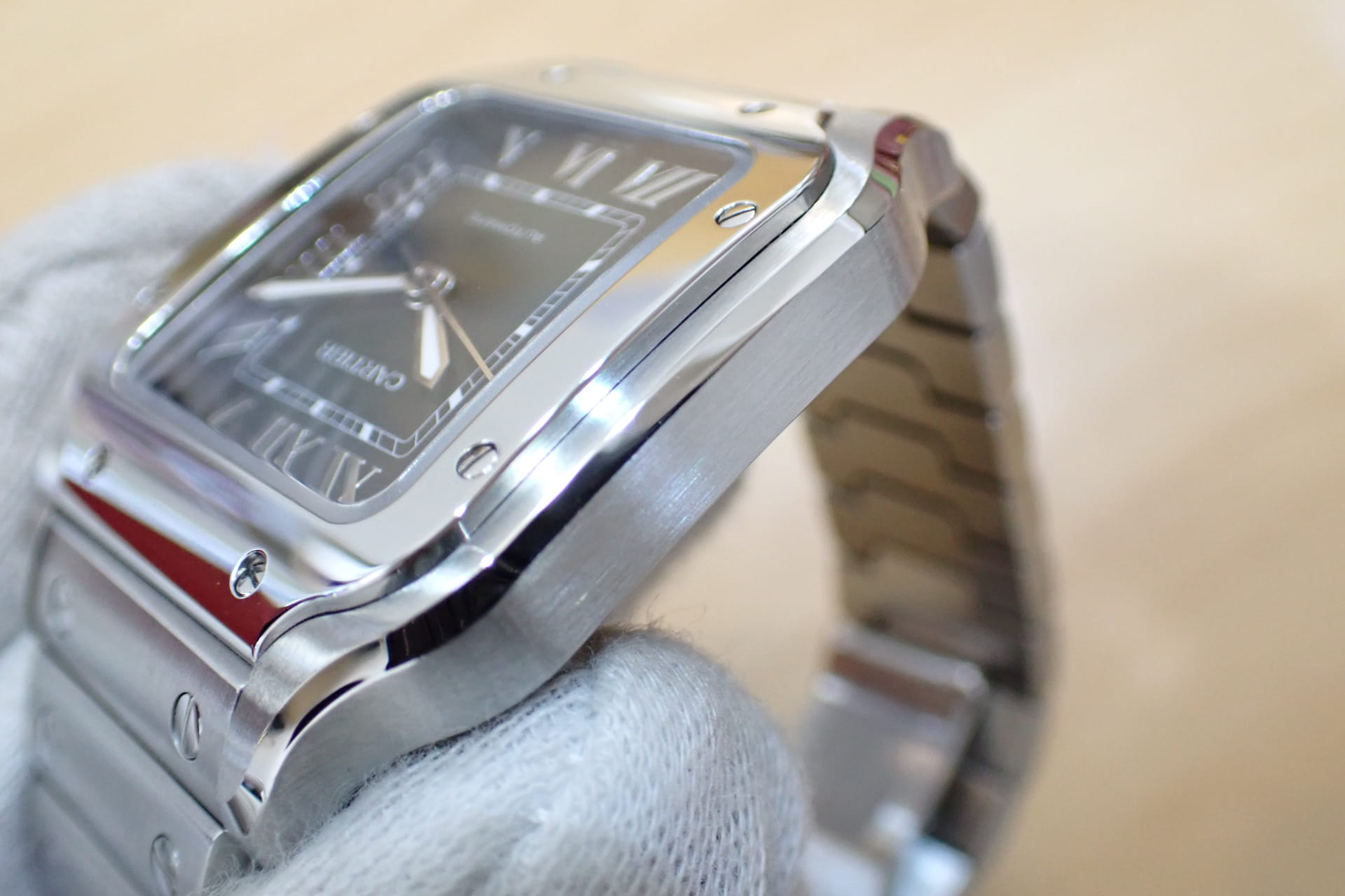 CARTIER/カルティエ サントス ドゥ カルティエ MM 新作 グリーンダイヤル Ref.WSSA0061