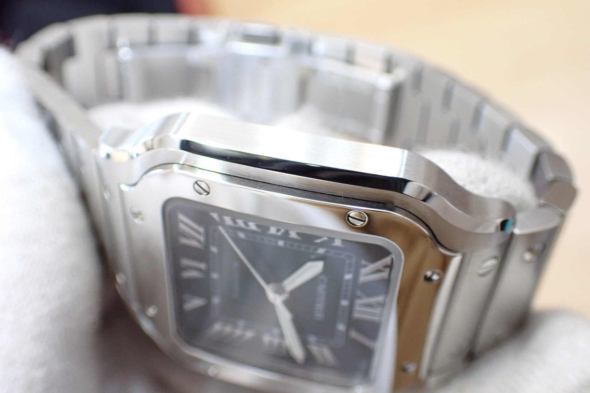 CARTIER/カルティエ サントス ドゥ カルティエ MM 新作 グリーンダイヤル Ref.WSSA0061