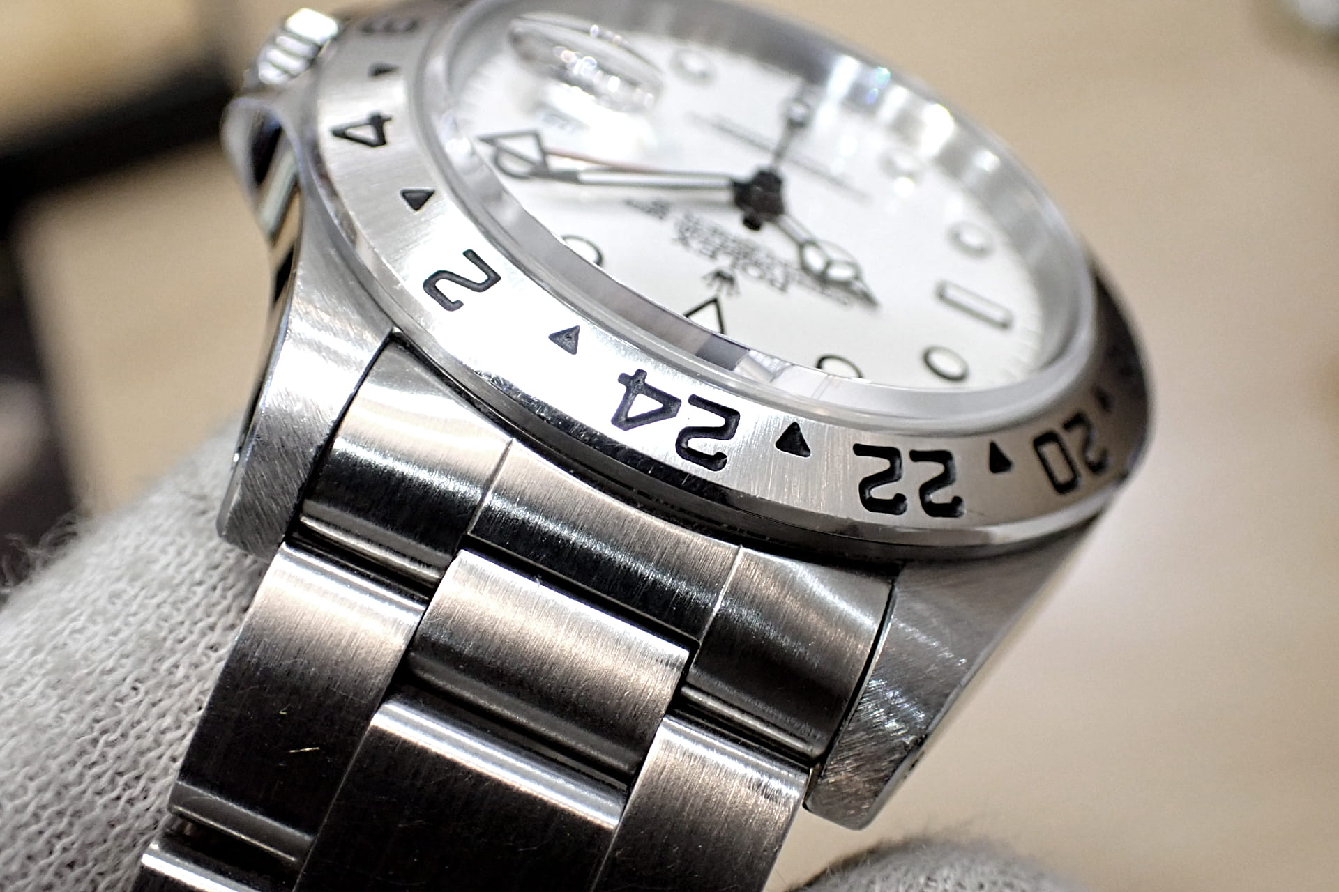 ROLEX/ロレックス エクスプローラー2 Ref.16570 N番 グレー文字盤 オールトリチウム 付属品充実