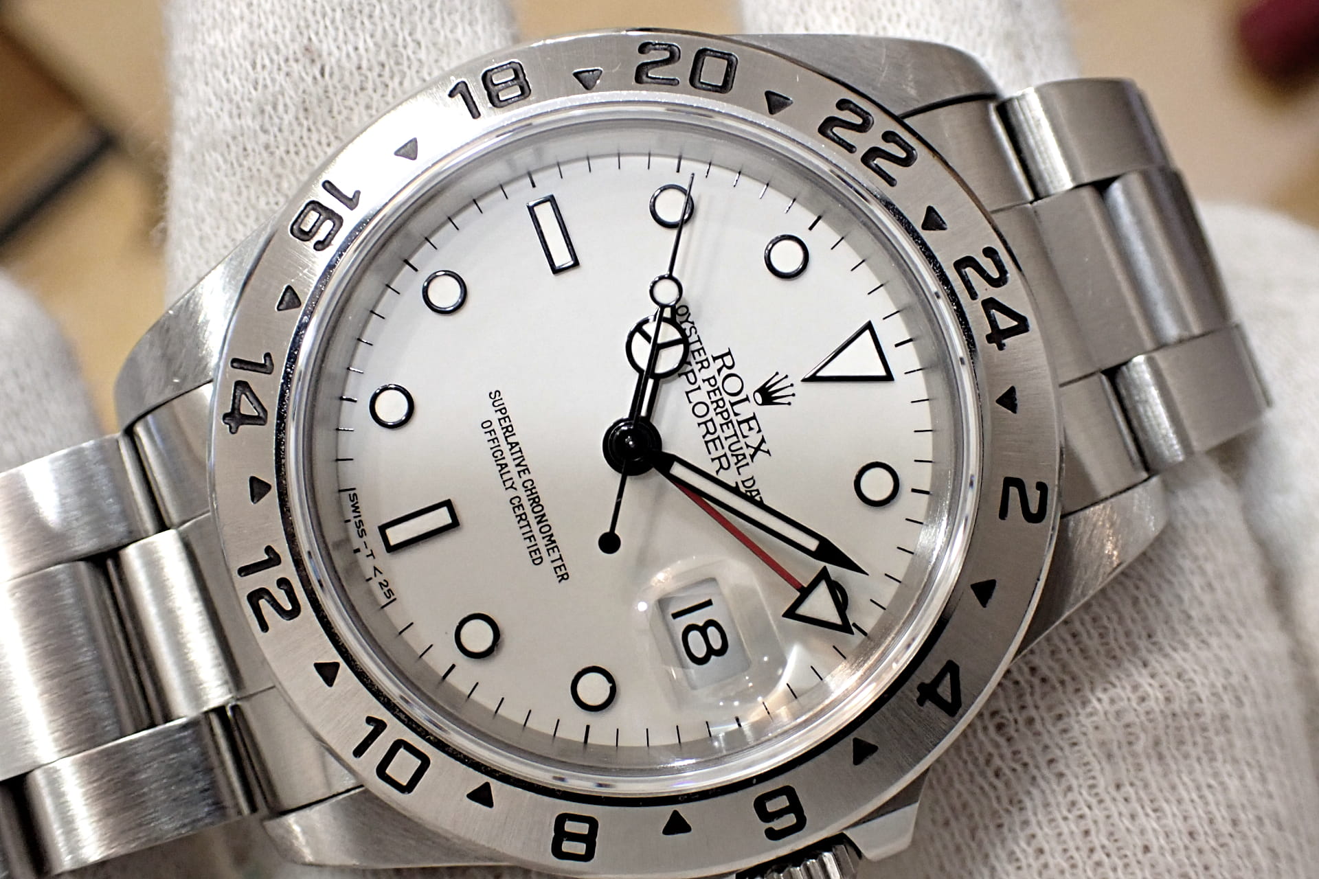 ROLEX/ロレックス エクスプローラー2 Ref.16570 N番 グレー文字盤 オールトリチウム 付属品充実