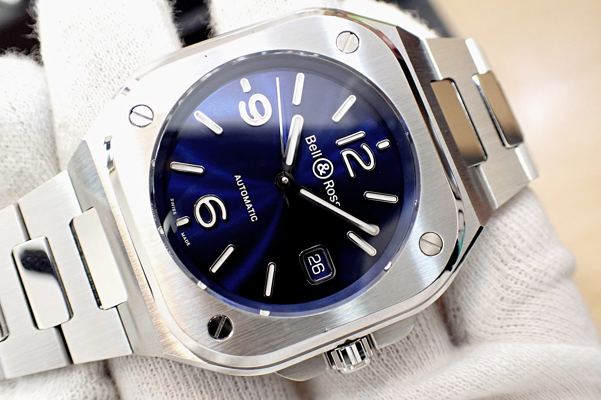 Bell&Ross/ベル&ロス BR05 ネイビー文字盤 Ref.BR05A-BLU-ST/SST