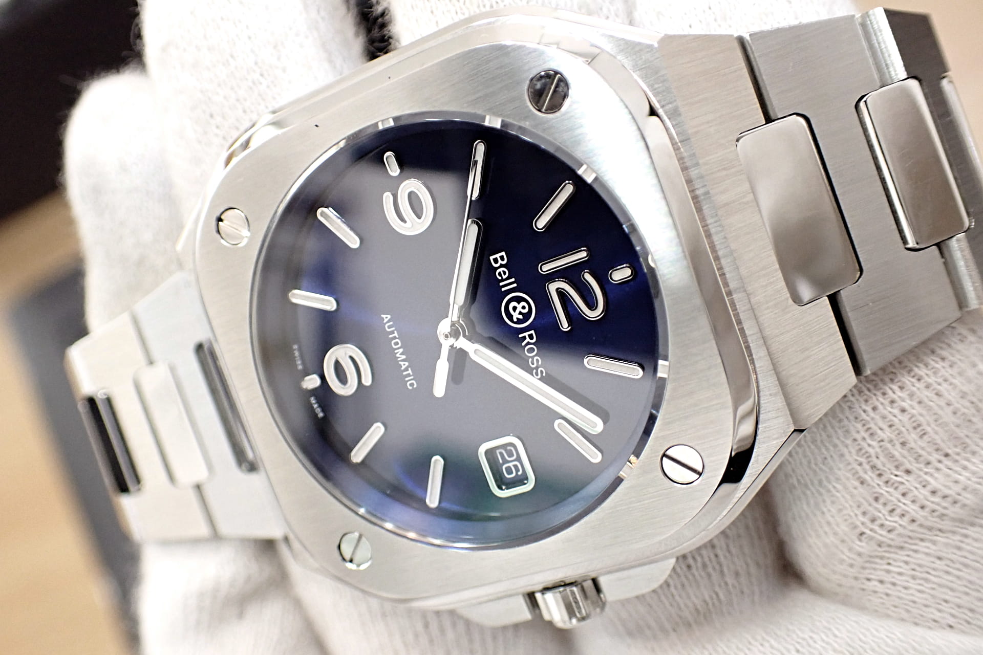 Bell&Ross/ベル&ロス BR05 ネイビー文字盤 Ref.BR05A-BLU-ST/SST
