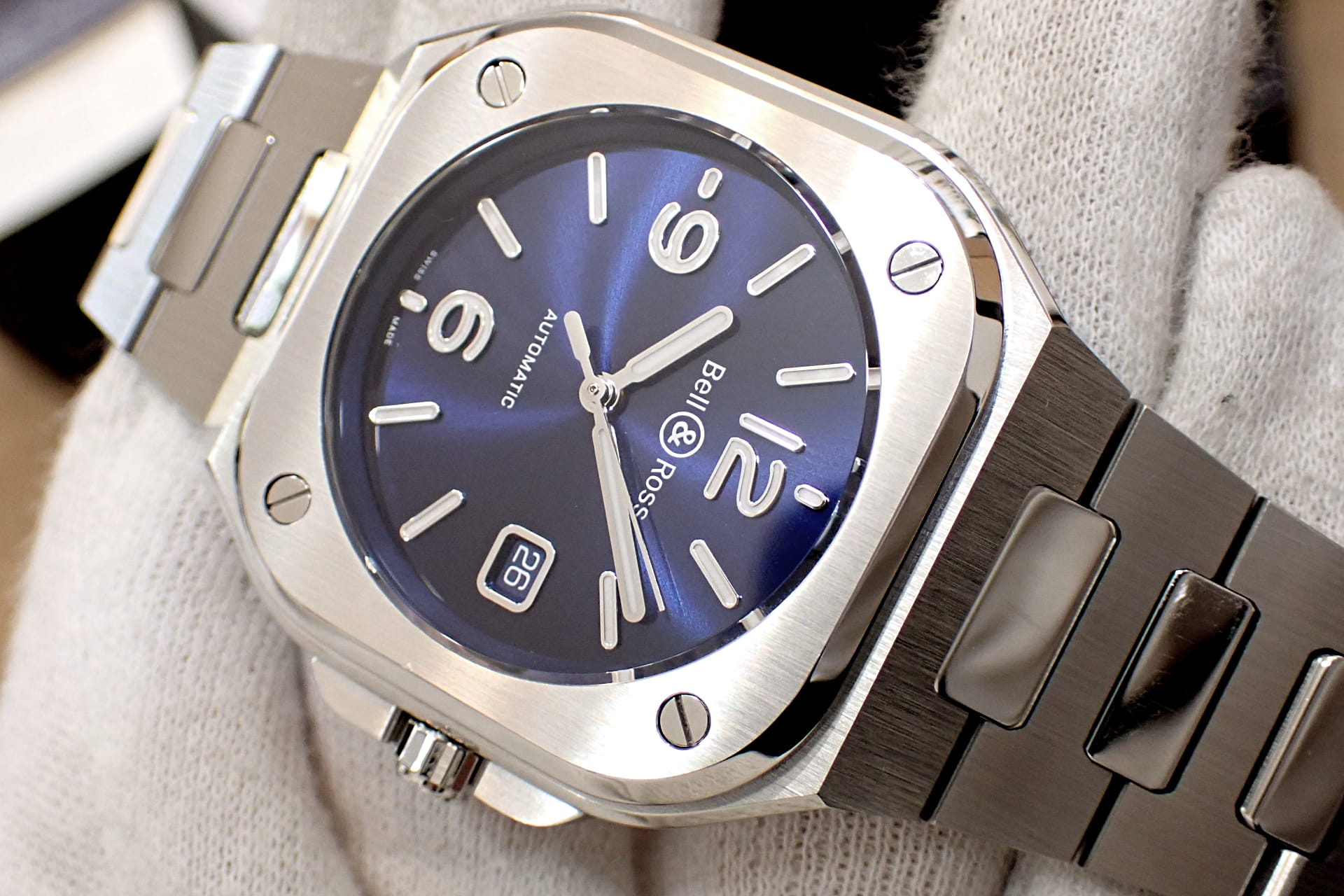 Bell&Ross/ベル&ロス BR05 ネイビー文字盤 Ref.BR05A-BLU-ST/SST