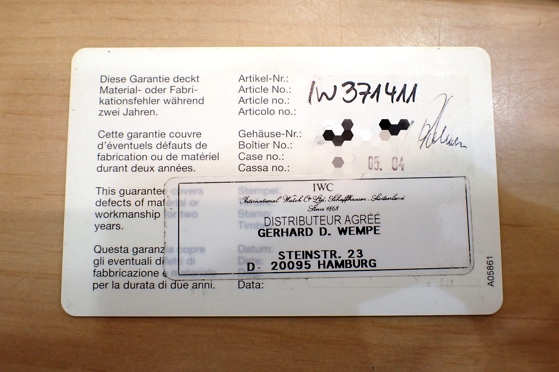 IWC ポルトギーゼ クロノグラフ Ref.IW371411 パンダ文字盤