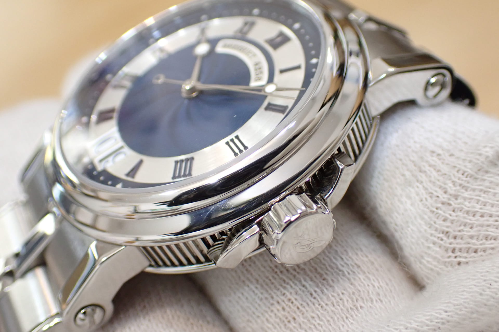 Breguet/ブレゲ マリーン2 ラージデイト Ref.5817ST/Y2/SV0 ブルー文字盤 ステンレスブレスモデル