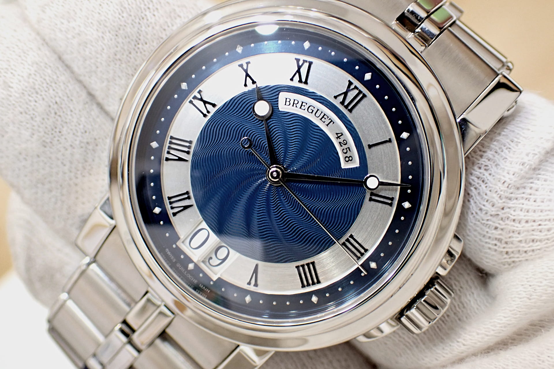 Breguet/ブレゲ マリーン2 ラージデイト Ref.5817ST/Y2/SV0 ブルー文字盤 ステンレスブレスモデル