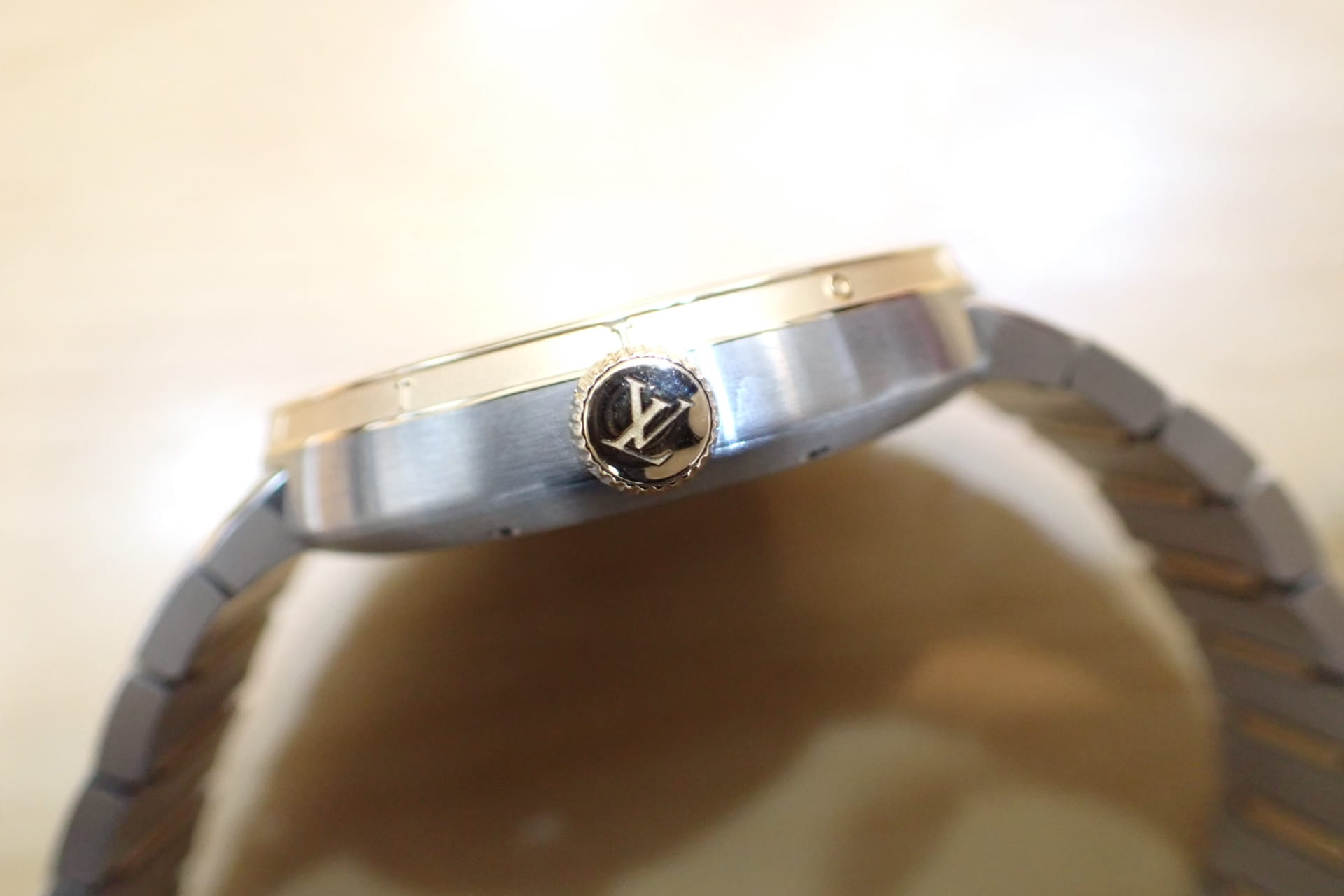 LOUIS VUITTON/ルイヴィトン タンブール オートマティック SS/18KRG コンビ Ref.W1SP10