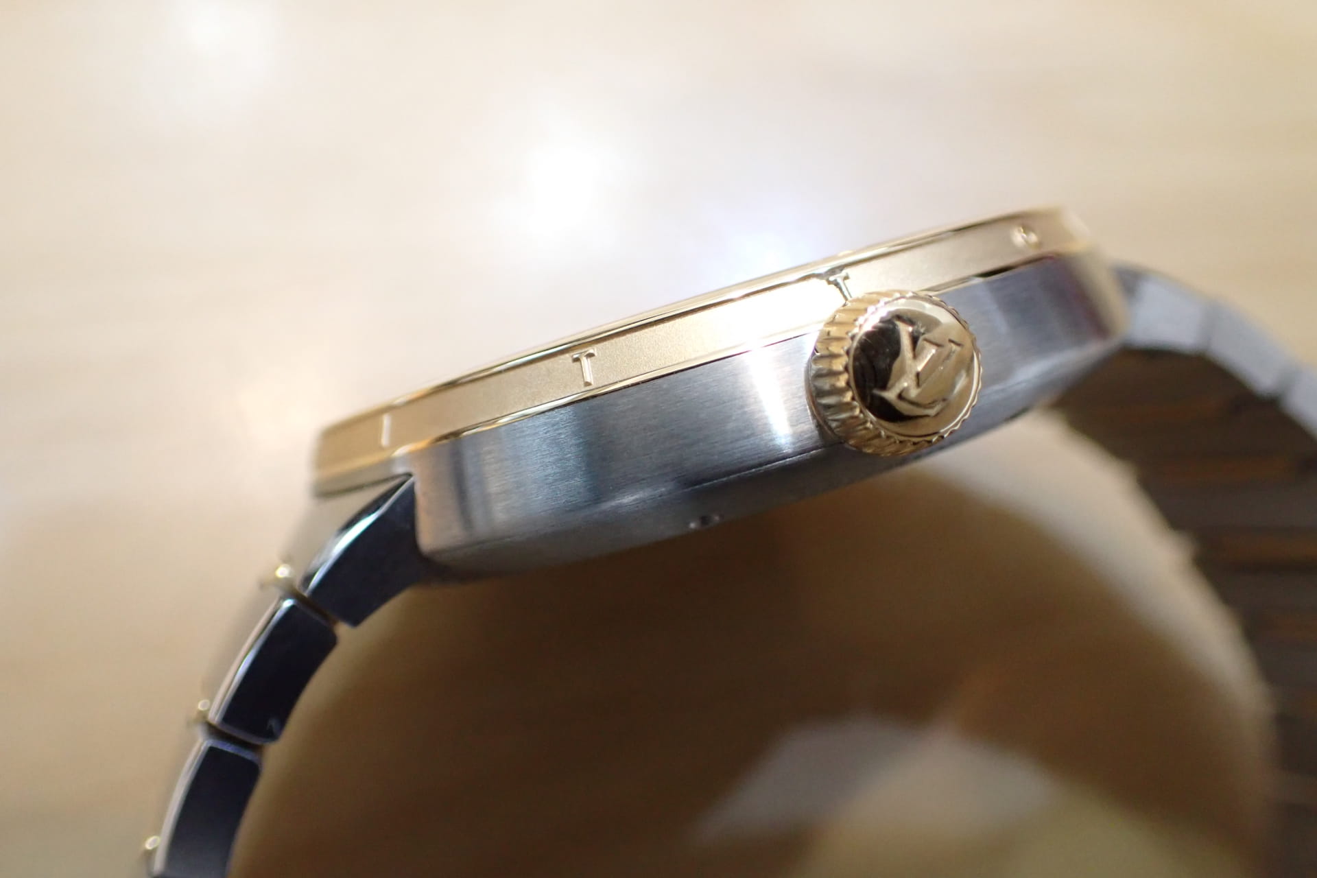 LOUIS VUITTON/ルイヴィトン タンブール オートマティック SS/18KRG コンビ Ref.W1SP10