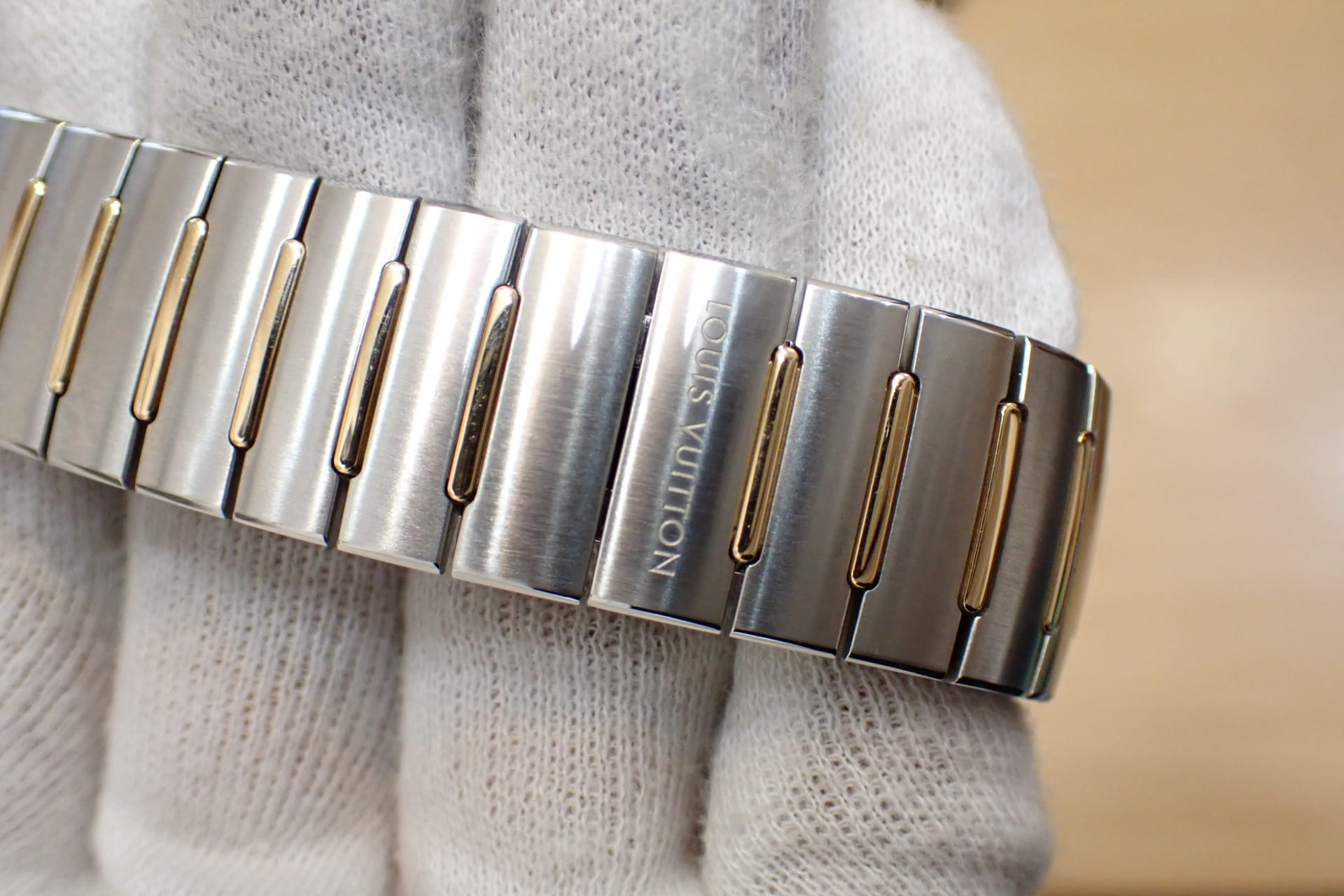 LOUIS VUITTON/ルイヴィトン タンブール オートマティック SS/18KRG コンビ Ref.W1SP10