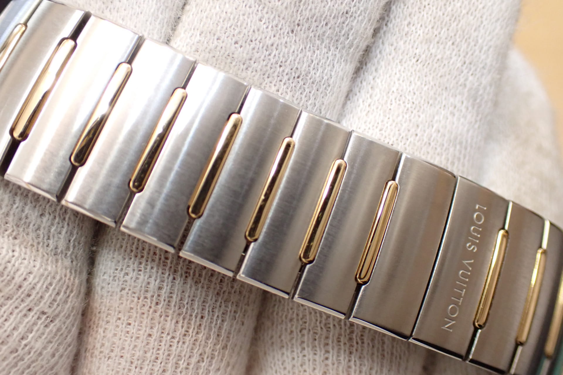 LOUIS VUITTON/ルイヴィトン タンブール オートマティック SS/18KRG コンビ Ref.W1SP10