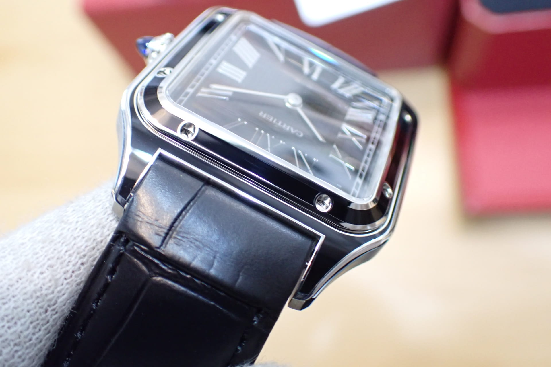 Cartier/カルティエ サントス デュモン LM Ref.WSSA0046 ブラックラッカー