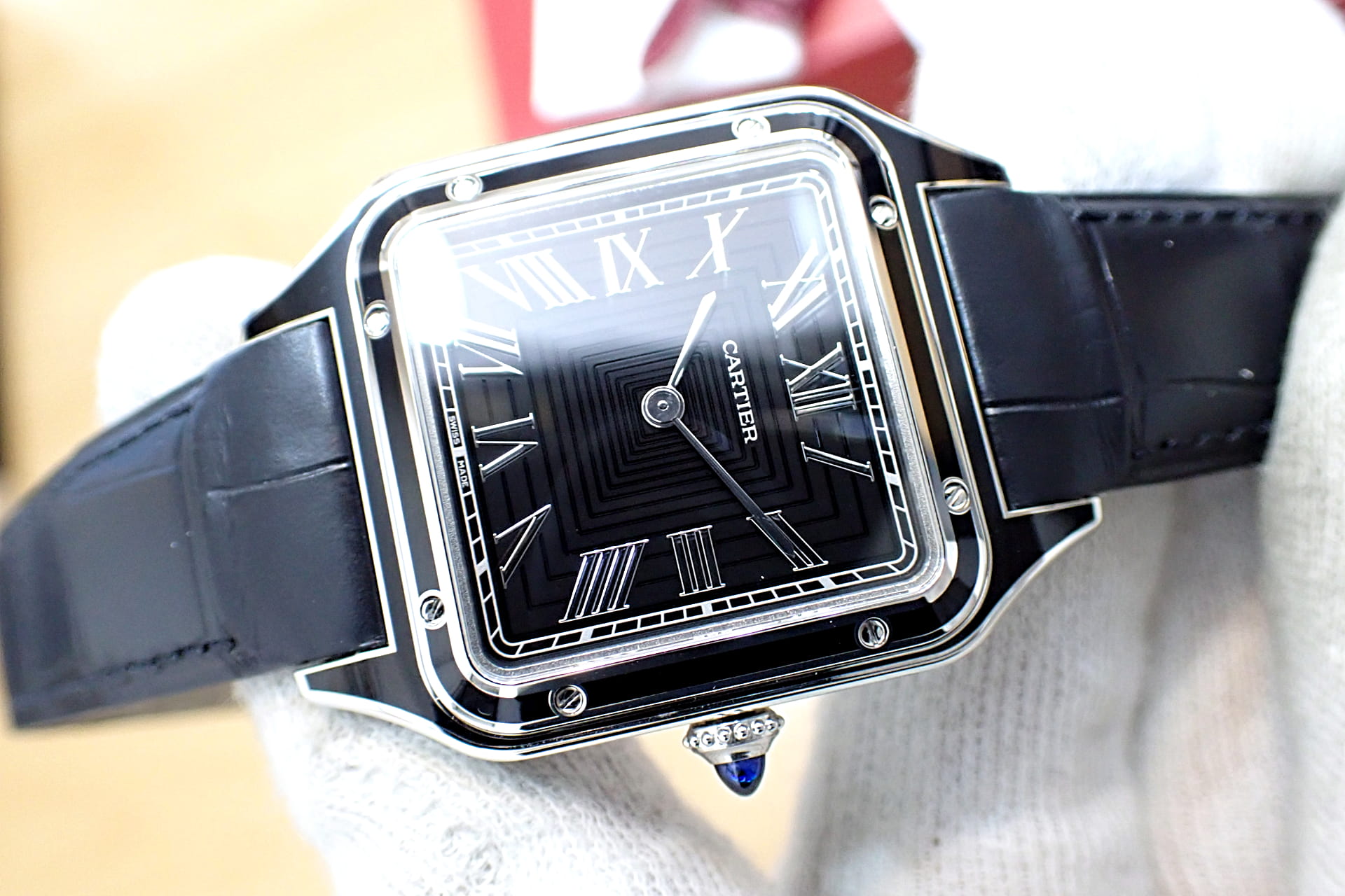 Cartier/カルティエ サントス デュモン LM Ref.WSSA0046 ブラックラッカー