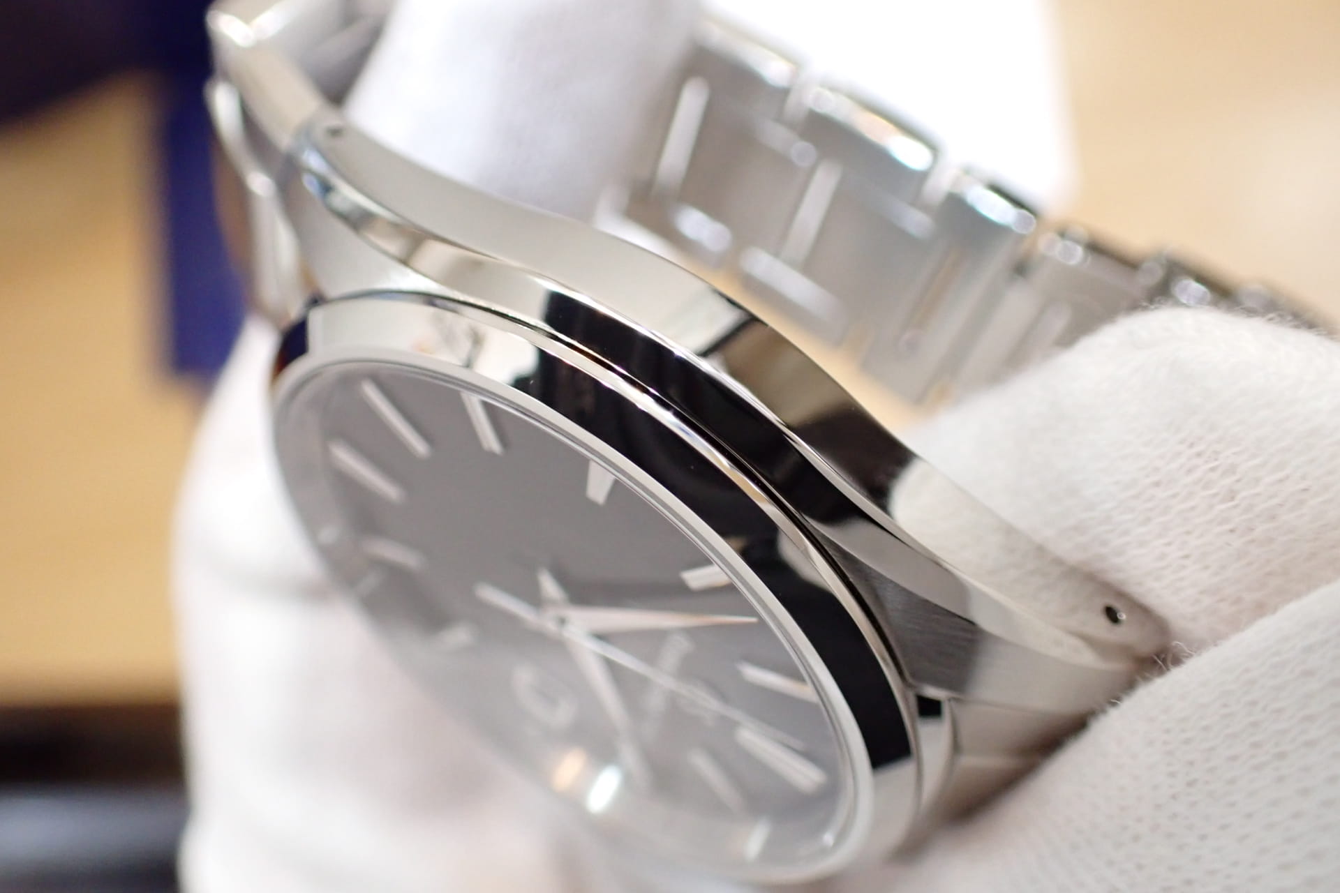 GrandSeiko/グランドセイコー ヘリテージコレクション 9F85クォーツ Ref.SBGP011 ブラック 保護シール付き