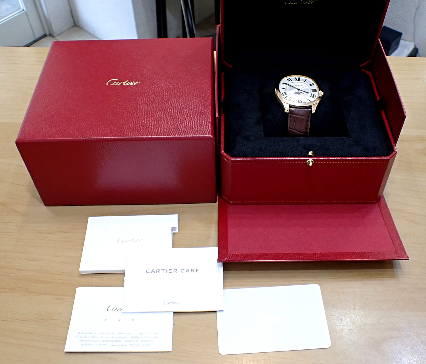 CARTIER/カルティエ ドライブ ドゥ カルティエ ムーンフェイズ 18KPG Ref.WGNM0008