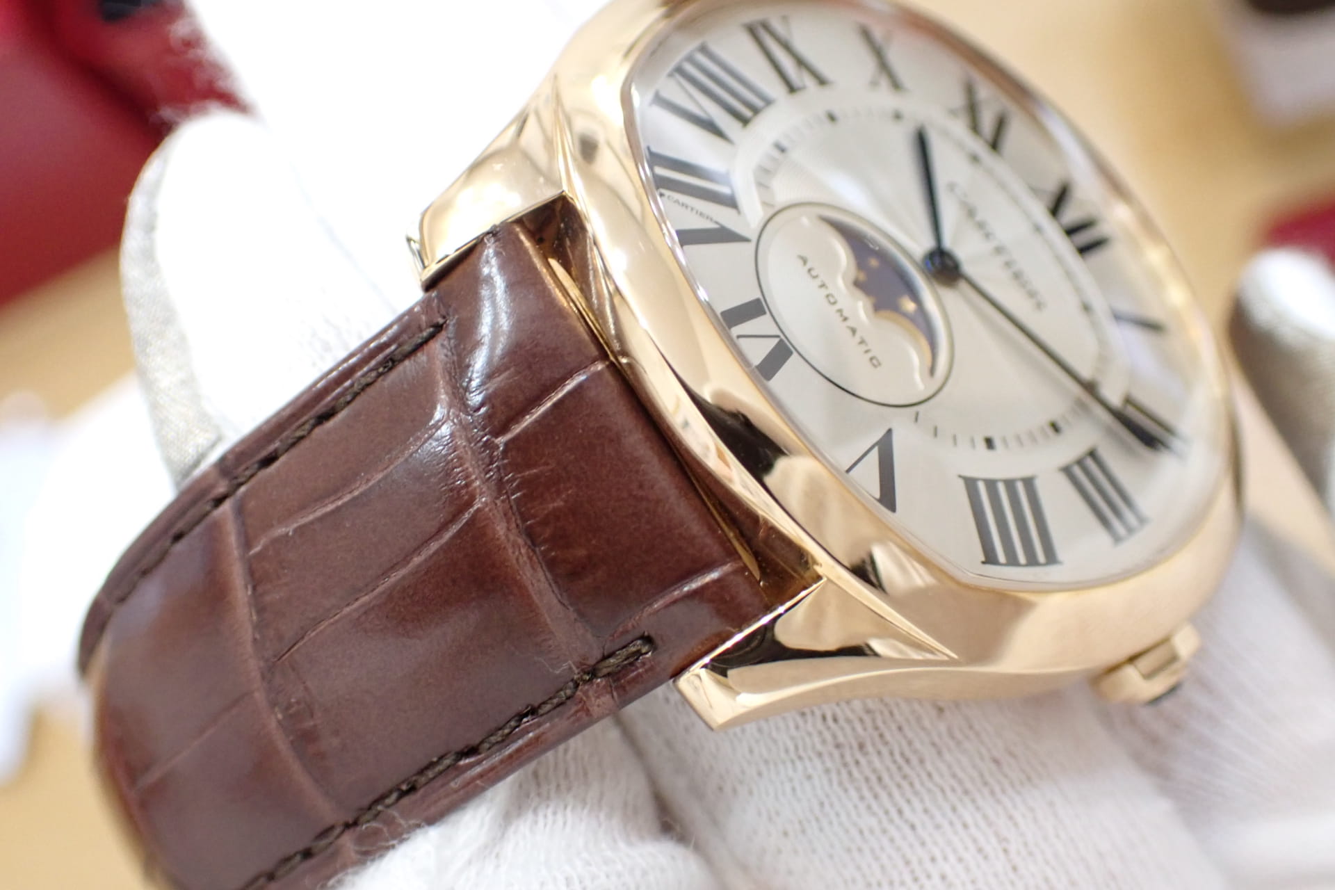 CARTIER/カルティエ ドライブ ドゥ カルティエ ムーンフェイズ 18KPG Ref.WGNM0008