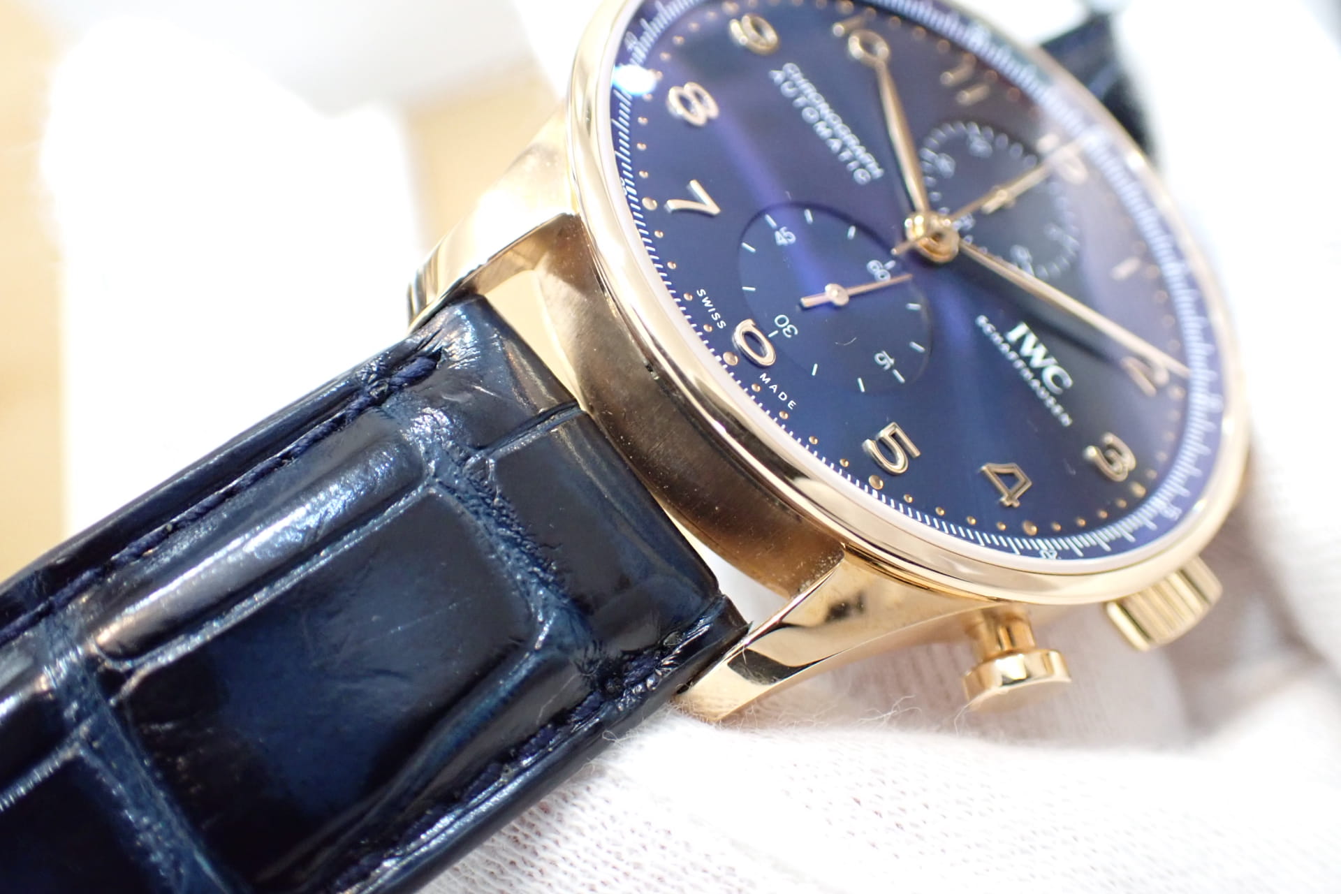 IWC ポルトギーゼ クロノグラフ ブティックエディション Ref.IW371614 ブルー文字盤K18RG製