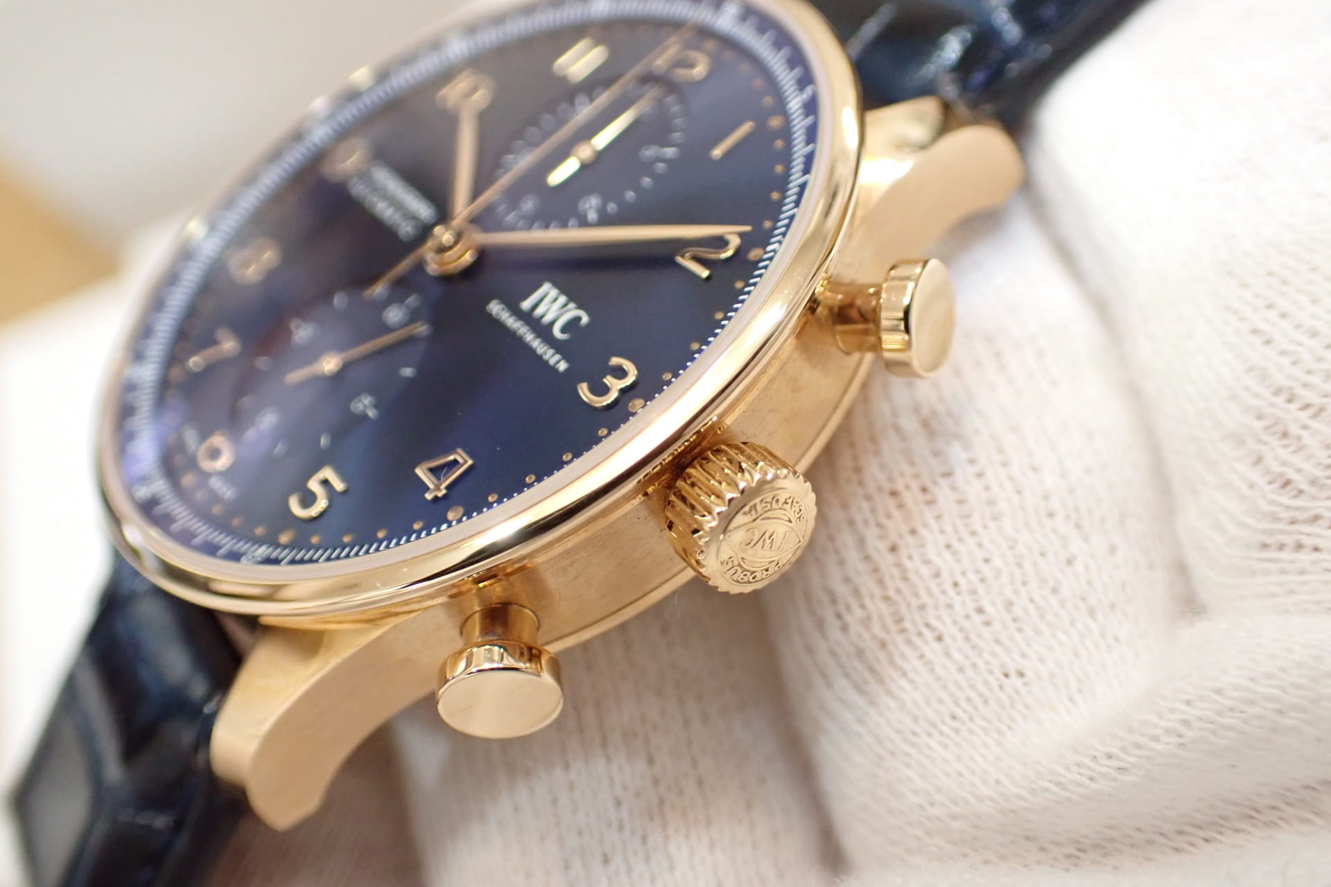 IWC ポルトギーゼ クロノグラフ ブティックエディション Ref.IW371614 ブルー文字盤K18RG製