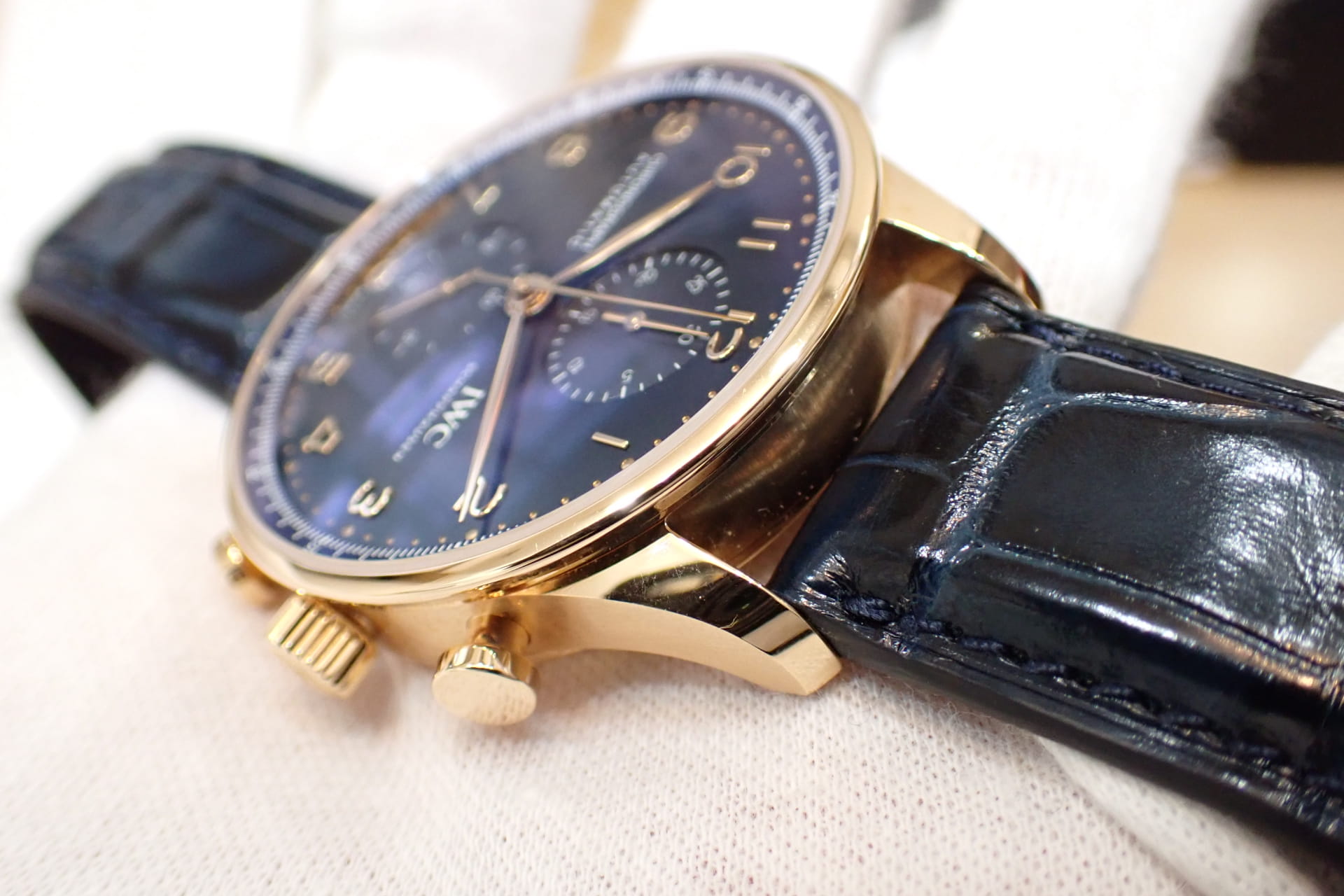 IWC ポルトギーゼ クロノグラフ ブティックエディション Ref.IW371614 ブルー文字盤K18RG製